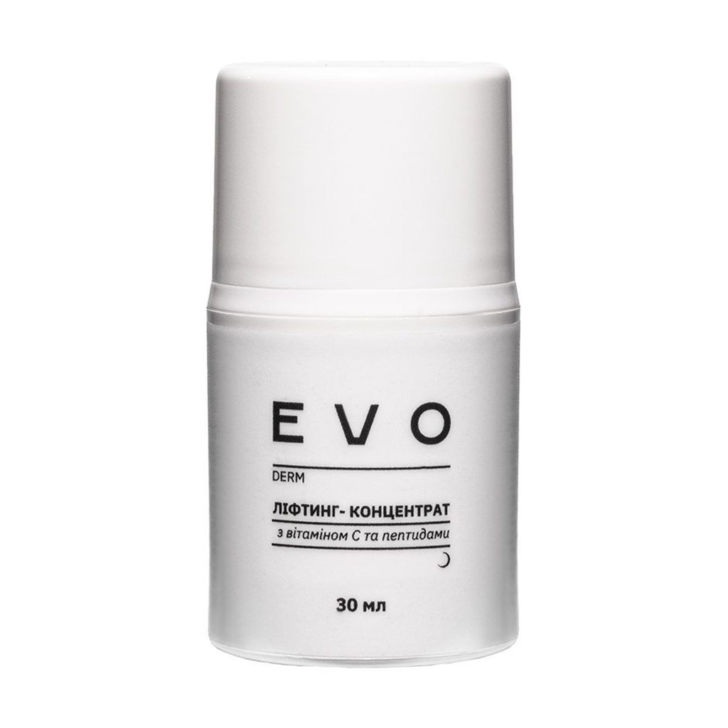 Уцінка! Ліфтинг-концентрат для обличчя EVO derm з вітаміном С та пептидами, 30 мл
Уцінка! Ліфтинг-концентрат для обличчя EVO derm з вітаміном С та пептидами, 30 мл