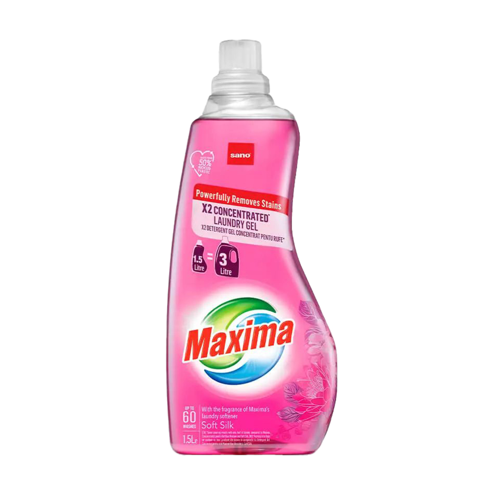 Концентрований гель для прання SANO Maxima Soft Silk, 60 циклів прання, 1.5 л
Концентрований гель для прання SANO Maxima Soft Silk, 60 циклів прання, 1.5 л