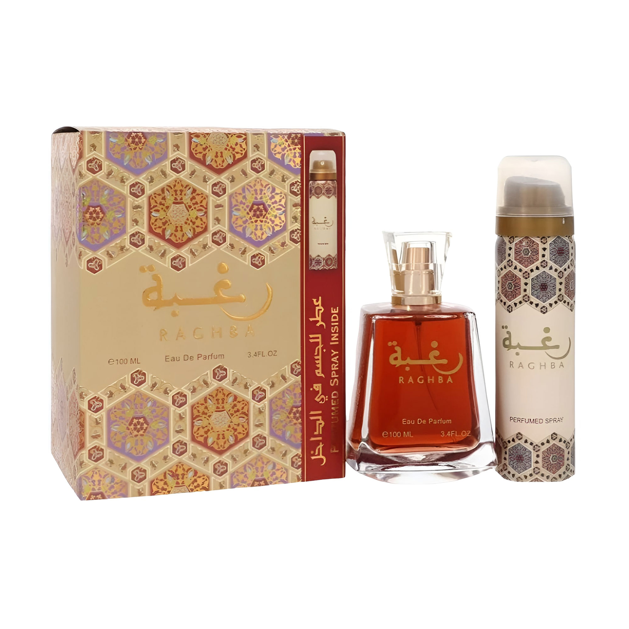 Парфумований набір унісекс Lattafa Perfumes Raghba (парфумована вода, 100 мл + парфумований дезодорант-спрей, 50 мл)
Парфумований набір унісекс Lattafa Perfumes Raghba (парфумована вода, 100 мл + парфумований дезодорант-спрей, 50 мл)