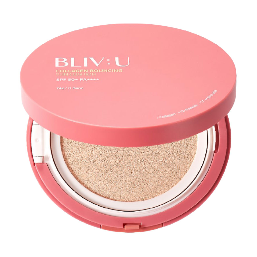 Сонцезахисний кушон для обличчя Bliv:U Collagen Bouncing Sun Cushion, SPF 50+ PA++++, з колагеном, 24 г
Сонцезахисний кушон для обличчя Bliv:U Collagen Bouncing Sun Cushion, SPF 50+ PA++++, з колагеном, 24 г