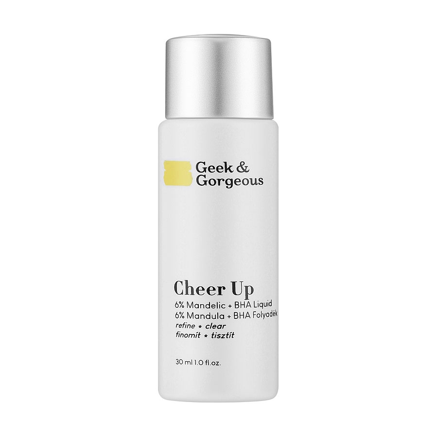 Ексфоліант для обличчя Geek & Gorgeous Cheer Up 6% Mandelic + BHA Liquid для комбінованої та проблемної шкіри, 30 мл
Ексфоліант для обличчя Geek & Gorgeous Cheer Up 6% Mandelic + BHA Liquid для комбінованої та проблемної шкіри, 30 мл