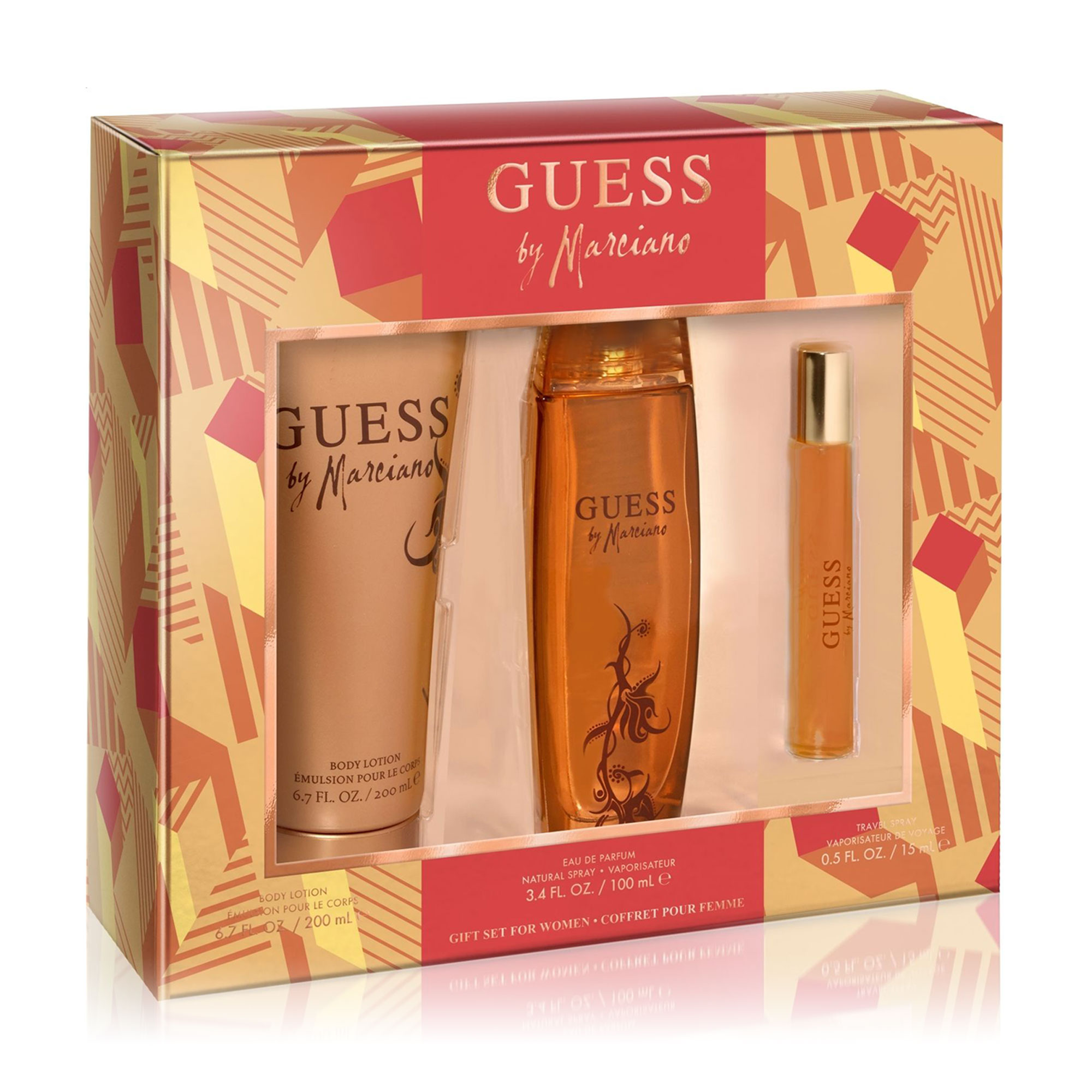 Парфумований набір жіночий Guess By Marciano (парфумована вода, 100 мл + лосьйон, 200 мл + парфумована вода, 15 мл)
Парфумований набір жіночий Guess By Marciano (парфумована вода, 100 мл + лосьйон, 200 мл + парфумована вода, 15 мл)