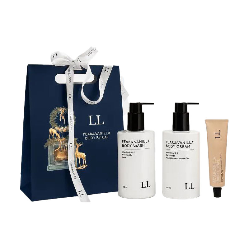 Уцінка! Подарунковий набір Love & Loss Pear & Vanilla Body Ritual (гель для душу, 300 мл + крем для тіла, 300 мл + крем для рук, 30 мл)
Уцінка! Подарунковий набір Love & Loss Pear & Vanilla Body Ritual (гель для душу, 300 мл + крем для тіла, 300 мл + крем для рук, 30 мл)