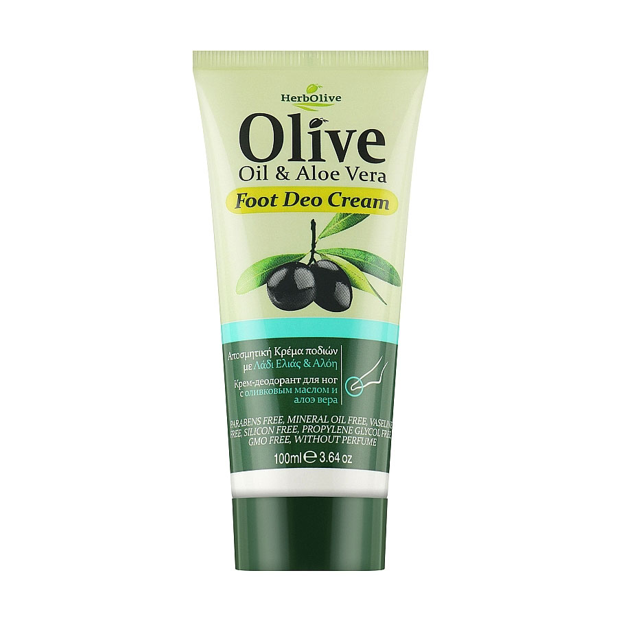 Крем-дезодорант для ніг Madis HerbOlive Foot Deo Cream з оливковою олією та алое вера, 100 мл
Крем-дезодорант для ніг Madis HerbOlive Foot Deo Cream з оливковою олією та алое вера, 100 мл