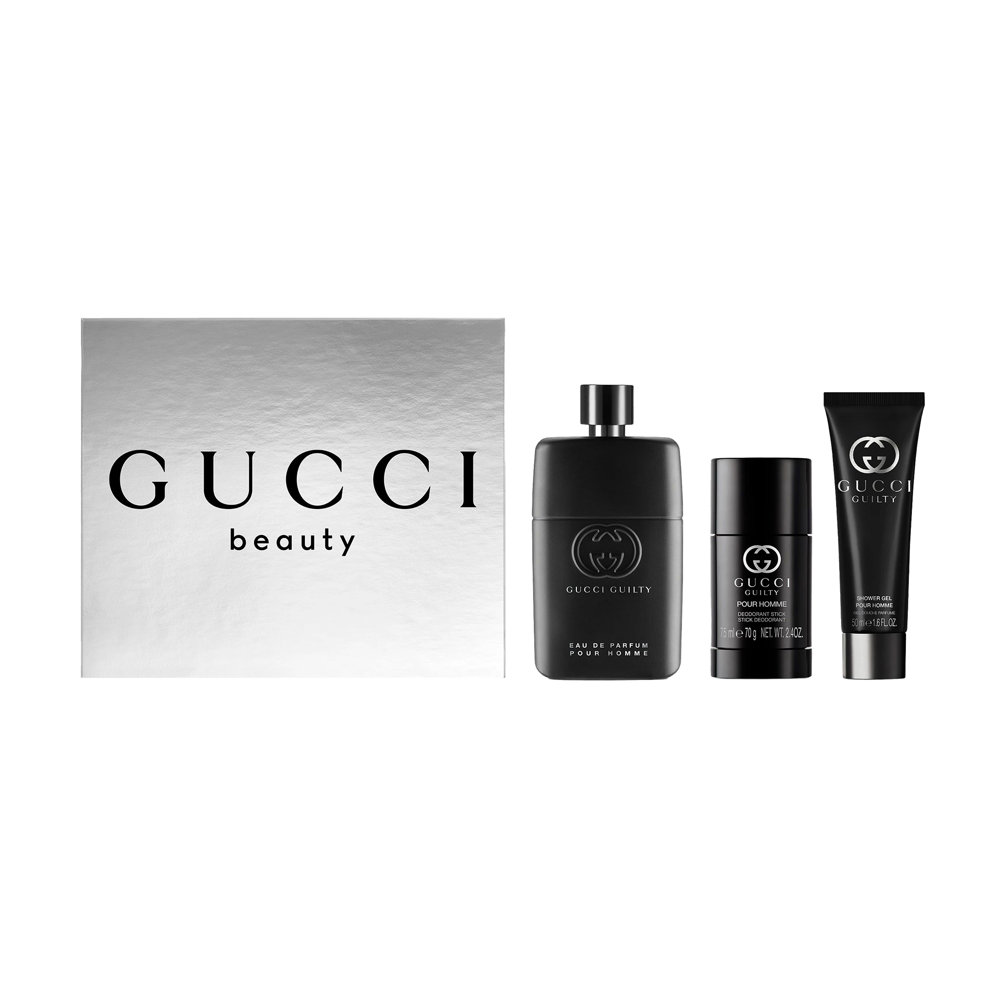 Парфумований набір чоловічий Gucci Guilty Pour Homme (парфумована вода, 90 мл + гель для душу, 50 мл + дезодорант-стік, 75 мл)
Парфумований набір чоловічий Gucci Guilty Pour Homme (парфумована вода, 90 мл + гель для душу, 50 мл + дезодорант-стік, 75 мл)