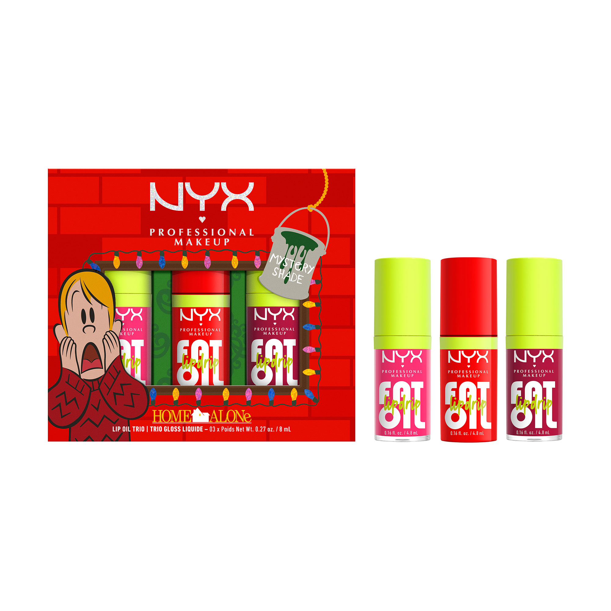 

Набір блисків-олійок для губ NYX Professional Makeup Home Alone Fat Oil Lip Drip Trio 02, 3*8 мл