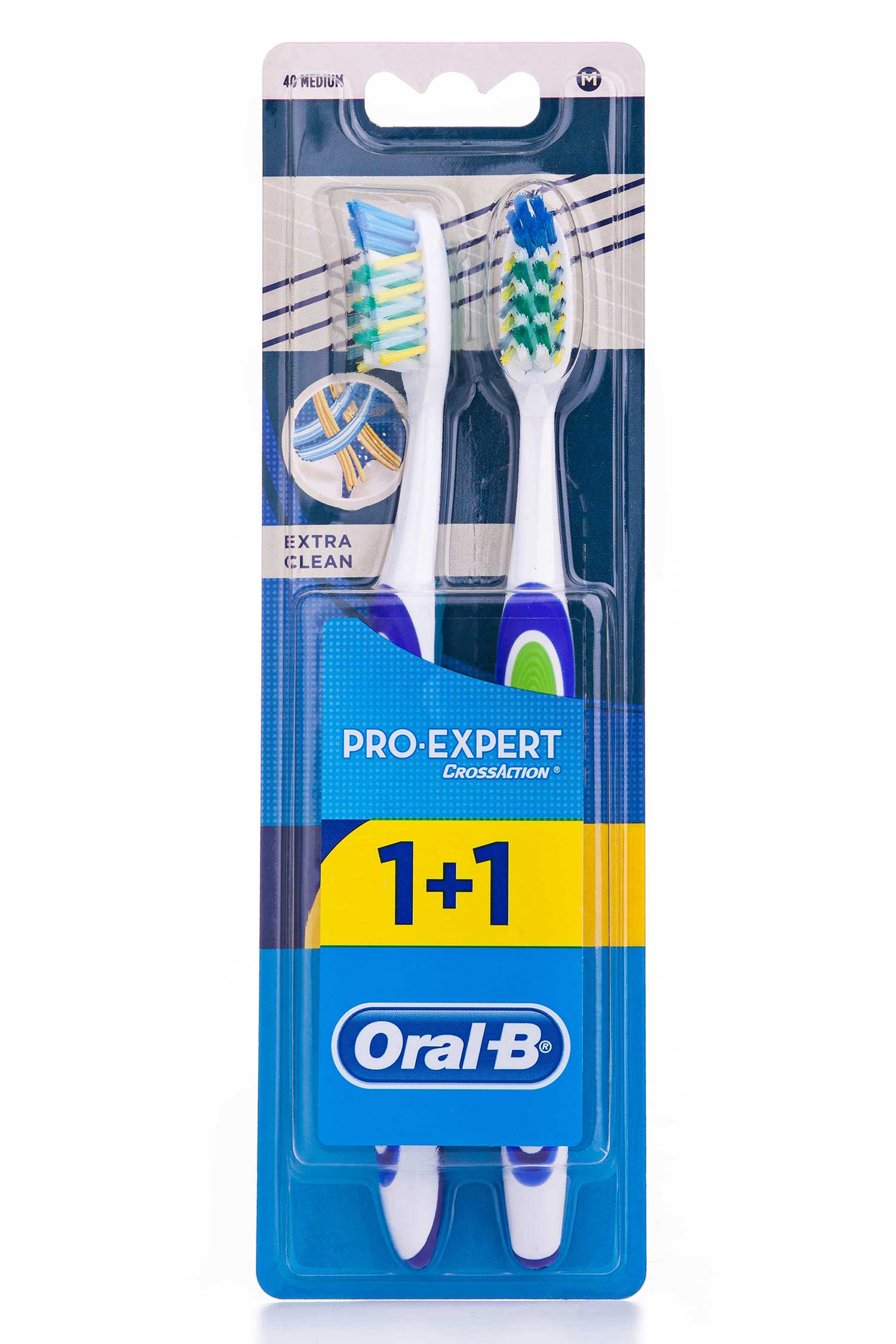 

Зубна щітка Oral-B ЕКСІД 40 середня 1+1