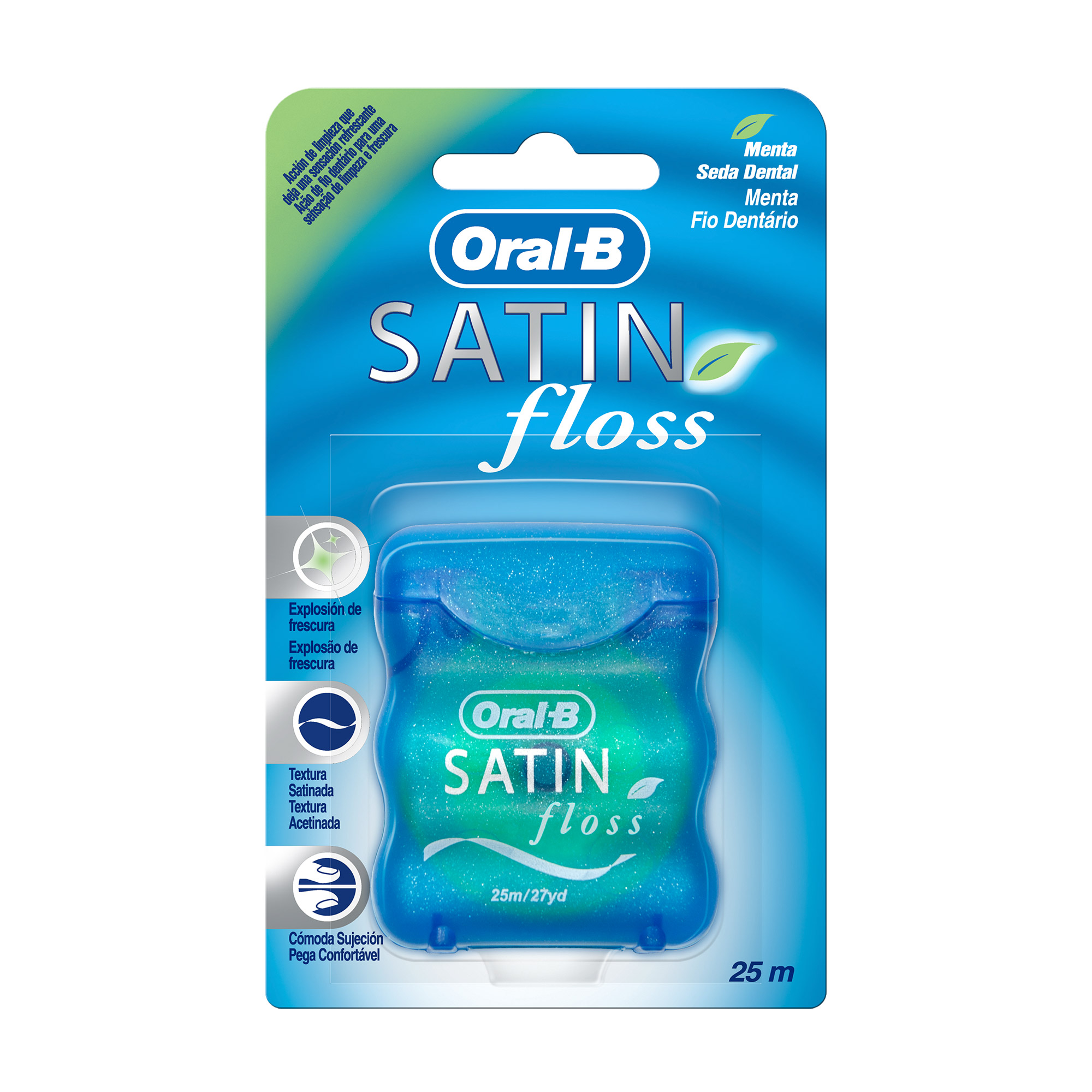 

Уцінка! Зубна нитка Oral-B Satin Floss м'ятна, 25 м