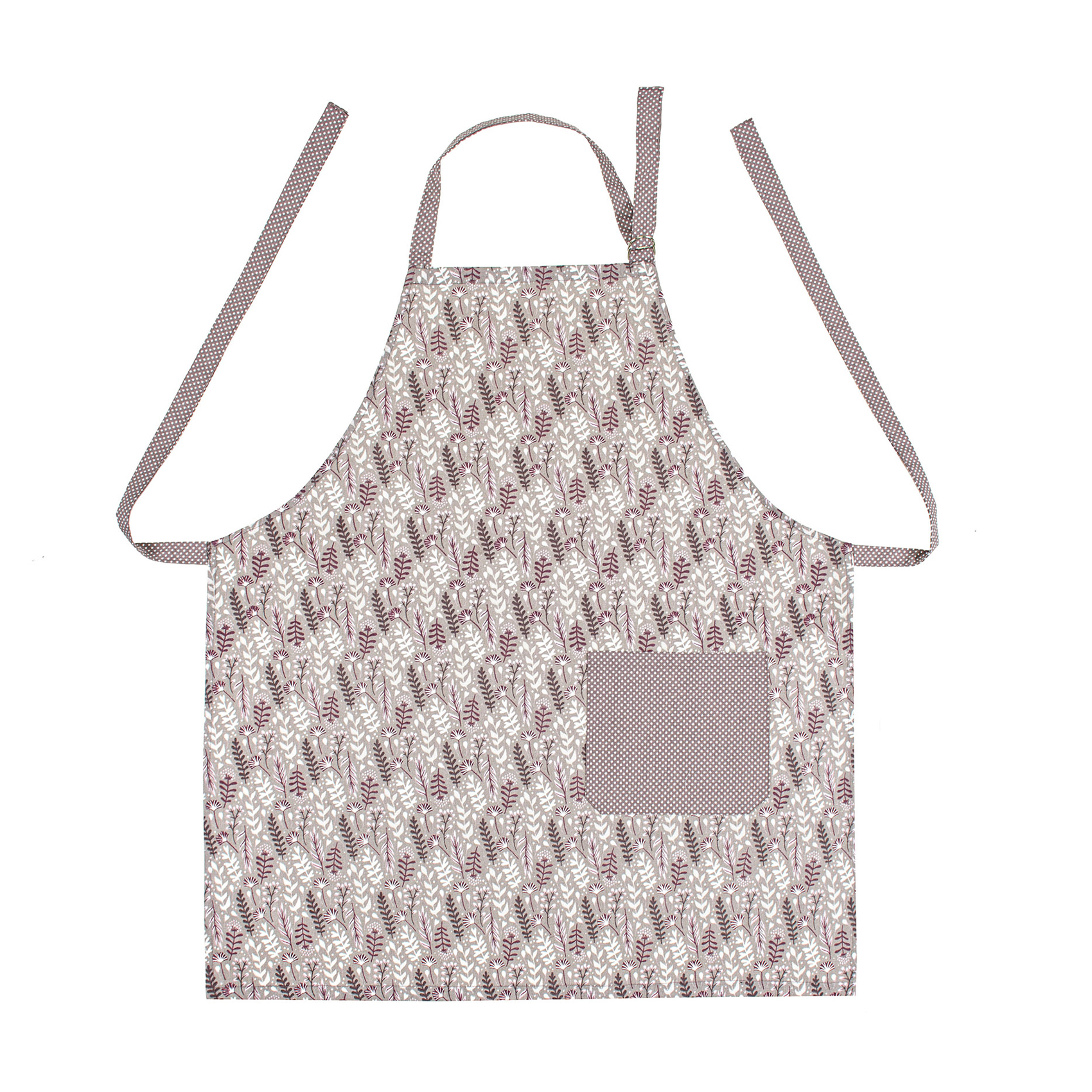 

Фартух з регульованою зав'язкою Home Line Цвітіння трав/Крапки, ліловий (напівпанама) (180881)