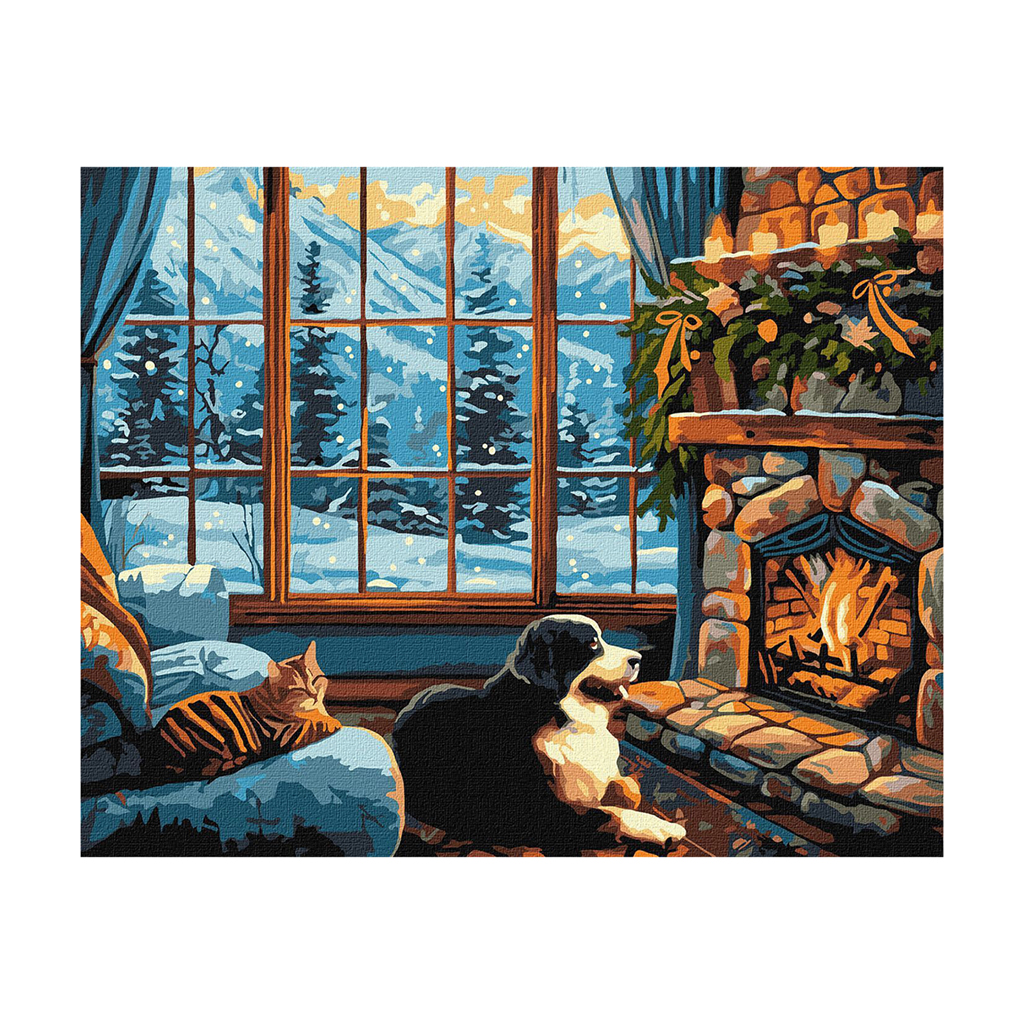 

Картина за номерами Ideyka Тепло каміна, 40*50 см (KHO6667)