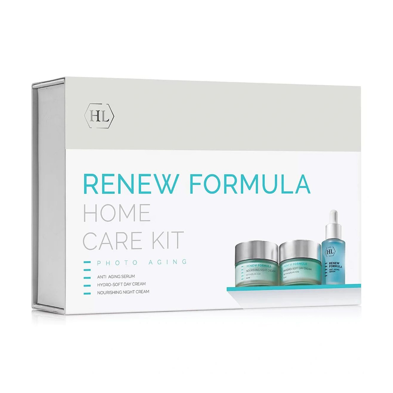 

Уцінка! Набір для обличчя Holy Land Cosmetics Renew Formula Kit (сироватка, 30 мл + денний крем, 50 мл + нічний крем, 50 мл)