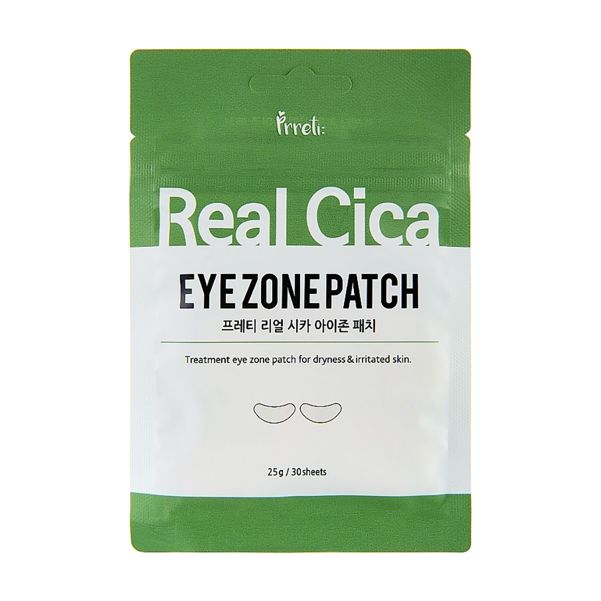 

Уцінка! Тканинні патчі для шкіри навколо очей Prreti Real Cica Eye Zone Patch, 30 шт, 25 г