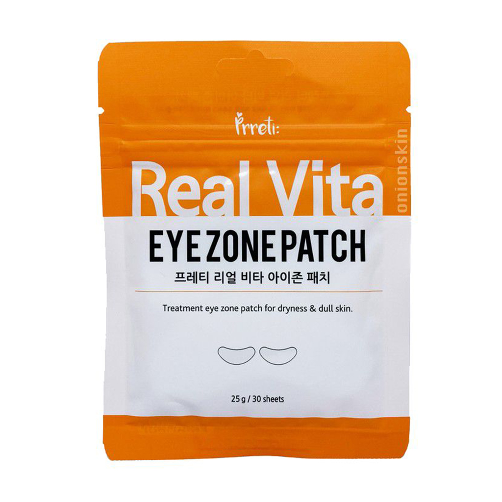 

Тканинні патчі для шкіри навколо очей Prreti Real Vita Eye Zone Patch з вітаміном С, 30 шт, 25 г