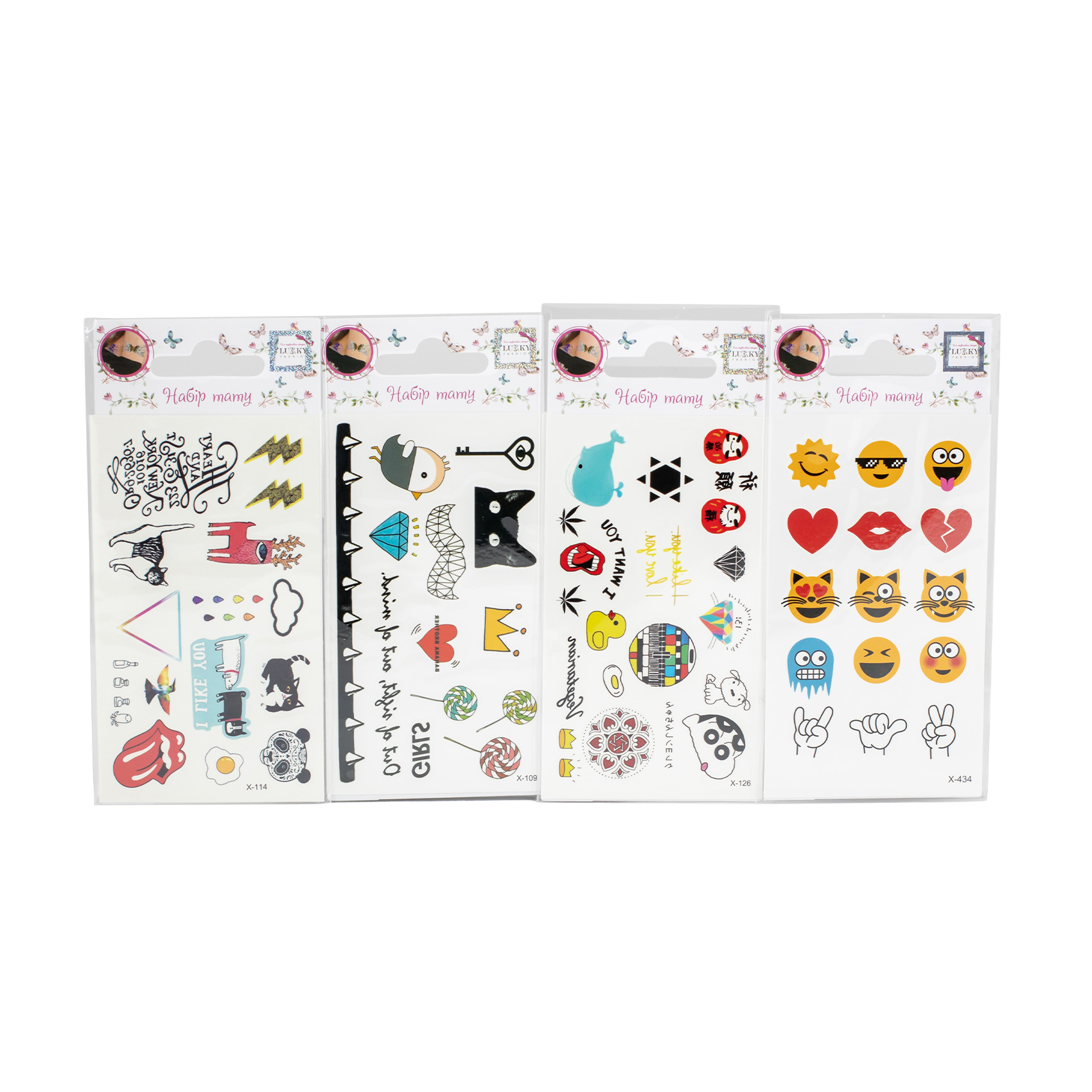 

Набір тимчасових татуювань Lukky Fashion Будь неповторною, 4 шт (T25632)