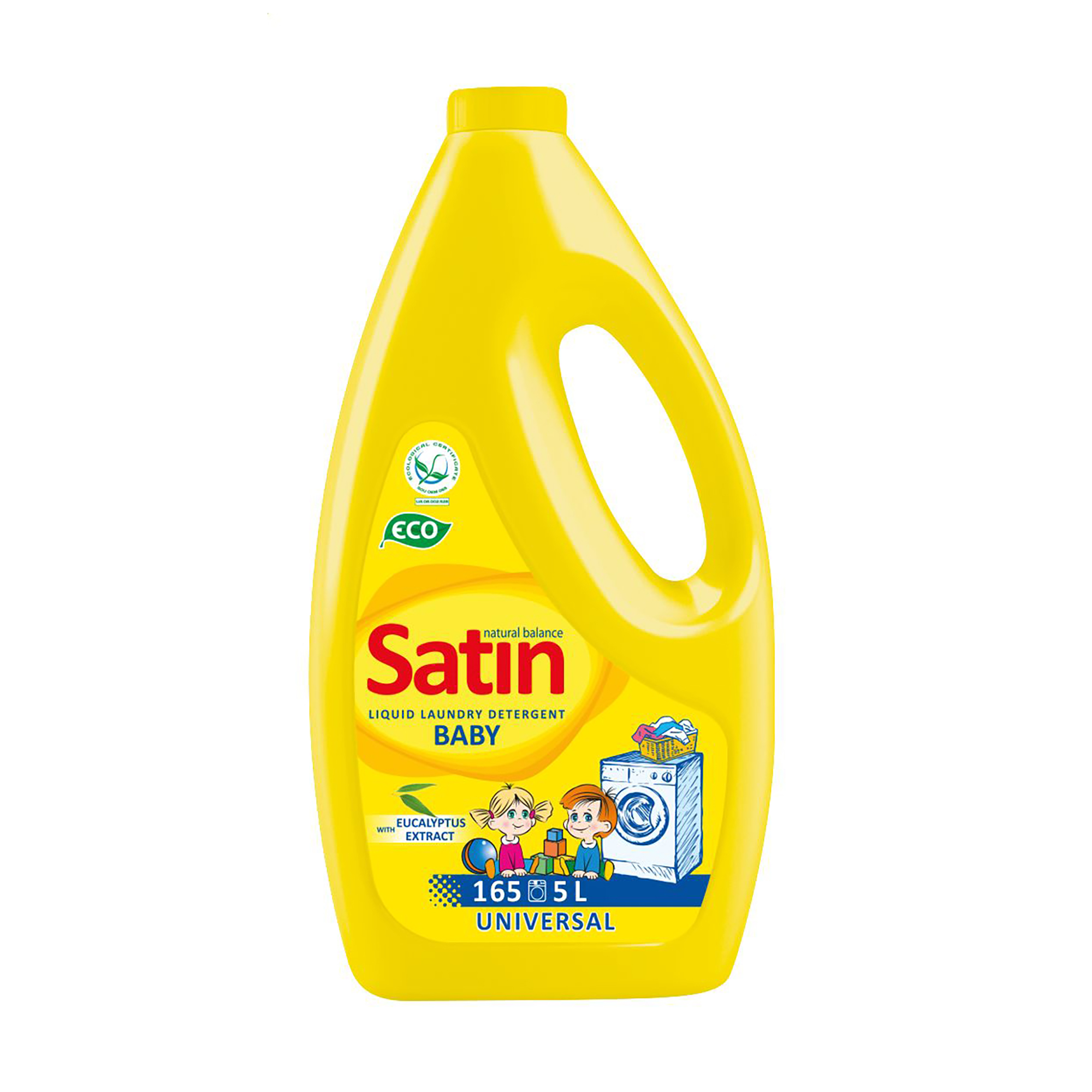 

Гель для прання дитячого одягу Satin Baby Natural Balance, 165 циклів прання, 5 л