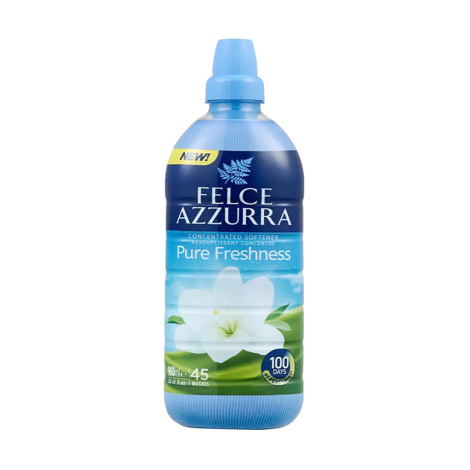 

Концентрований пом'якшувач для тканин Felce Azzurra Pure Freshness, 45 циклів прання, 900 мл