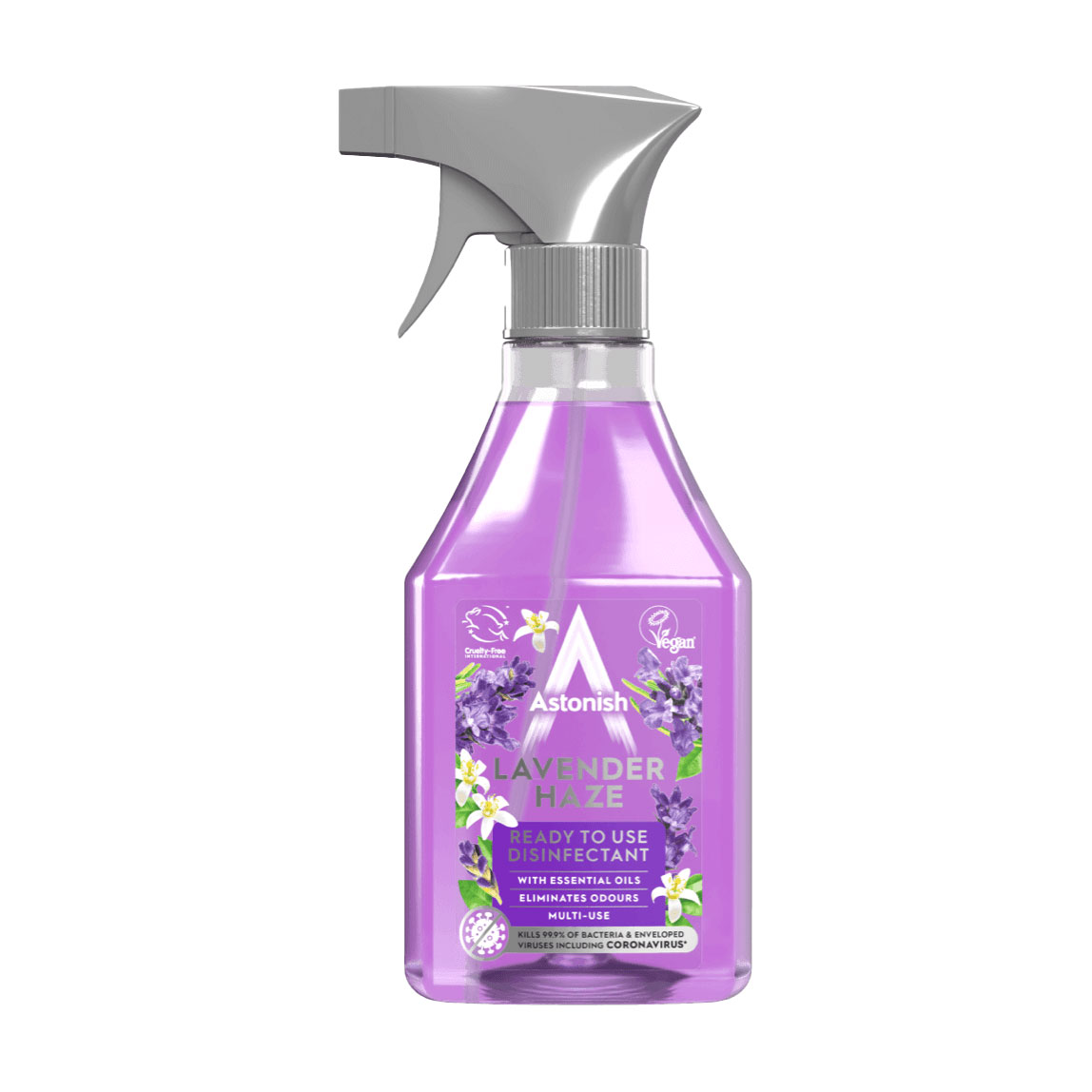 

Уцінка! Багатофункціональний мийний та дезінфікувальний засіб-спрей Astonish Лавандова вуаль, без хлору, 550 мл