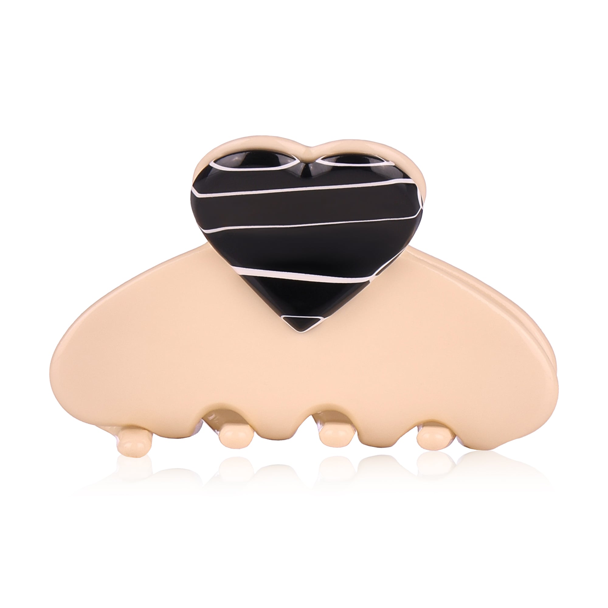 

Заколка-краб для волосся O-la-la бежева, 1 шт (24N)OV57-1)