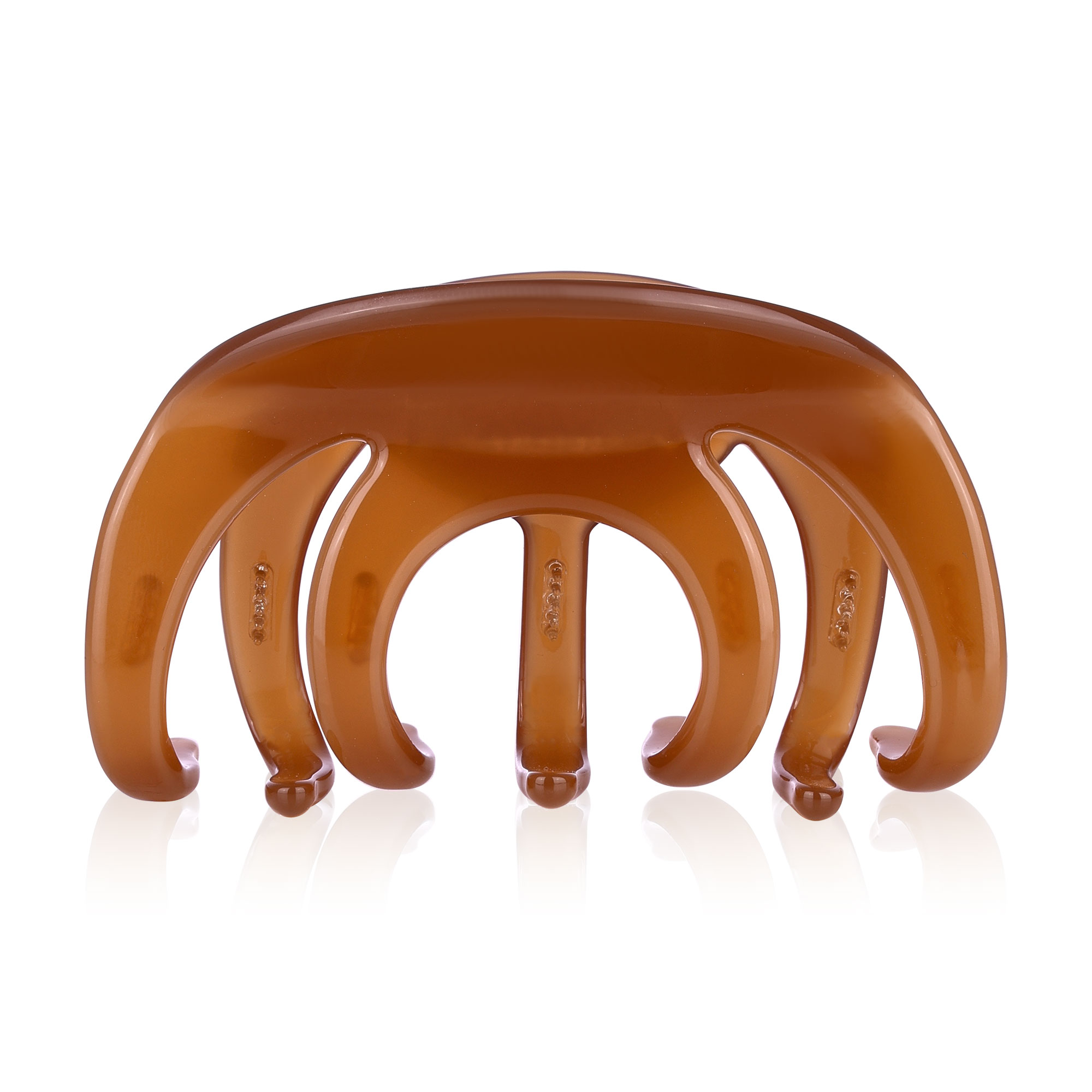 

Заколка-краб для волосся O-la-la коричнева, 1 шт (24N)OV99-1)