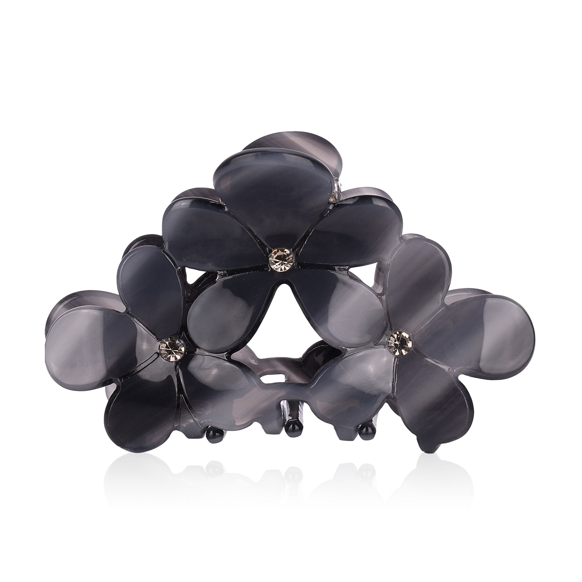 

Заколка-краб для волосся O-la-la сіра, 1 шт (24N)OV105-2)