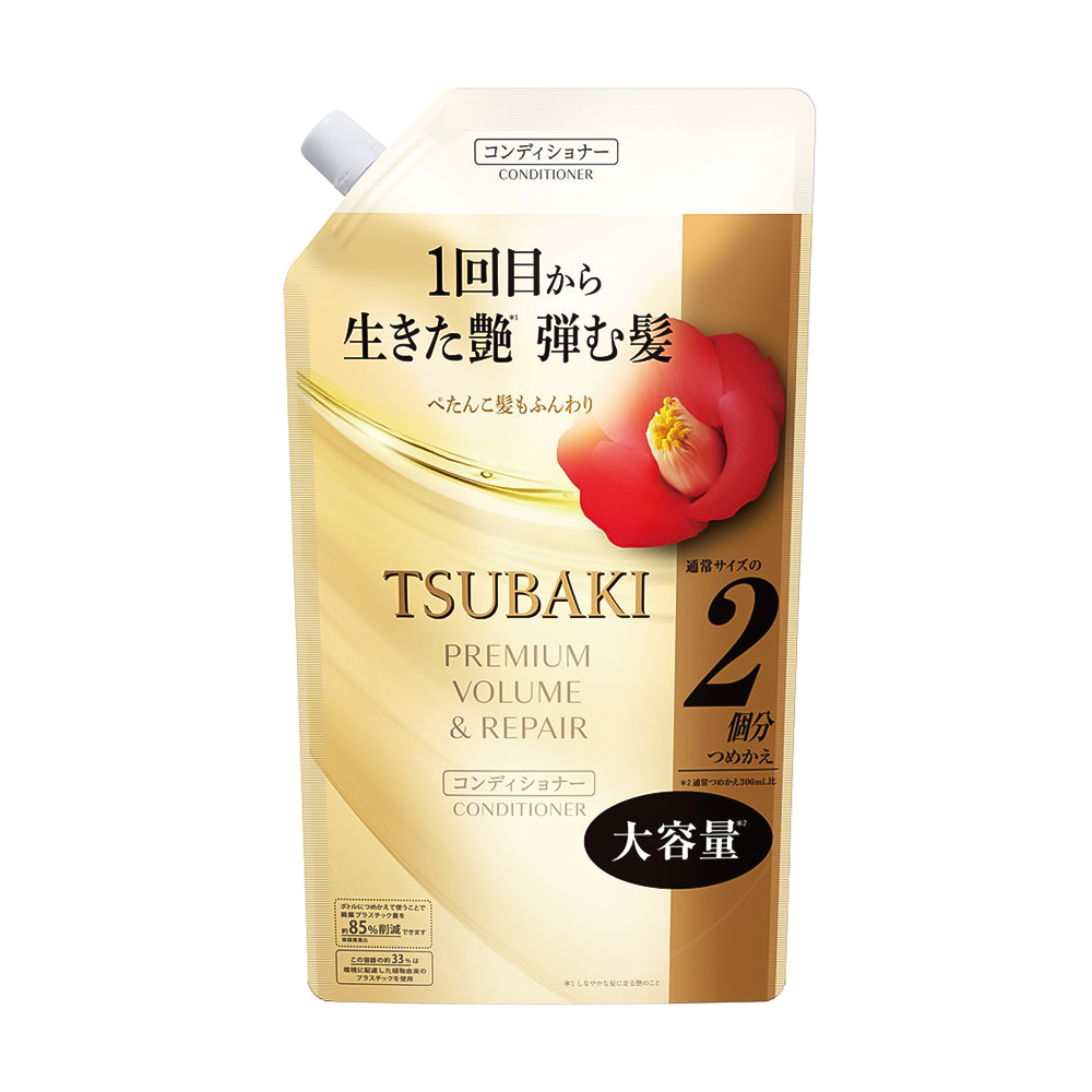 

Відновлювальний кондиціонер для волосся Shiseido Tsubaki Premium Volume & Repair Conditioner, 600 мл (дойпак)