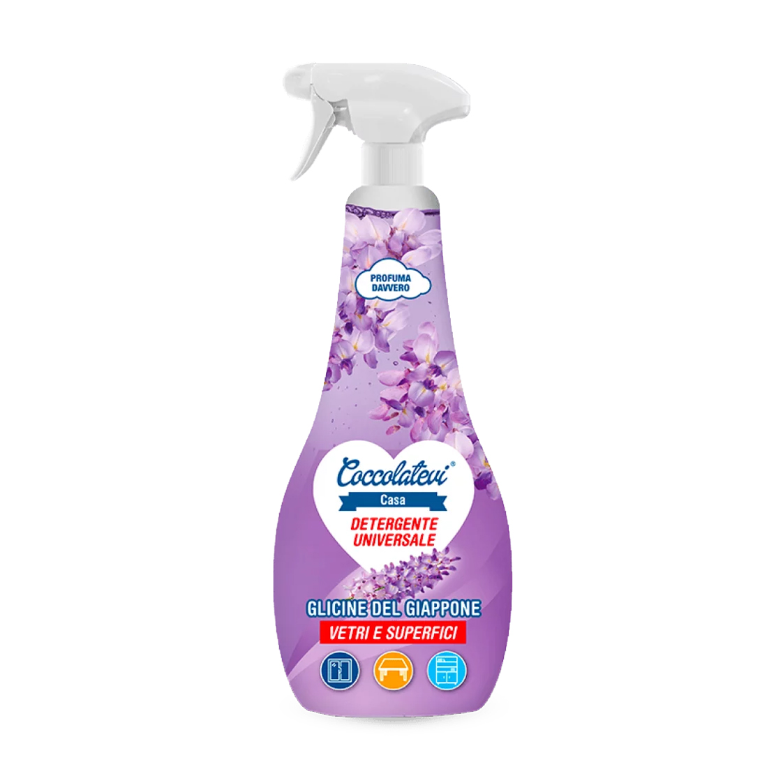 

Очищувач для скла та дзеркальних поверхонь Coccolatevi Glicine del Giappone Гліцинія, 750 мл