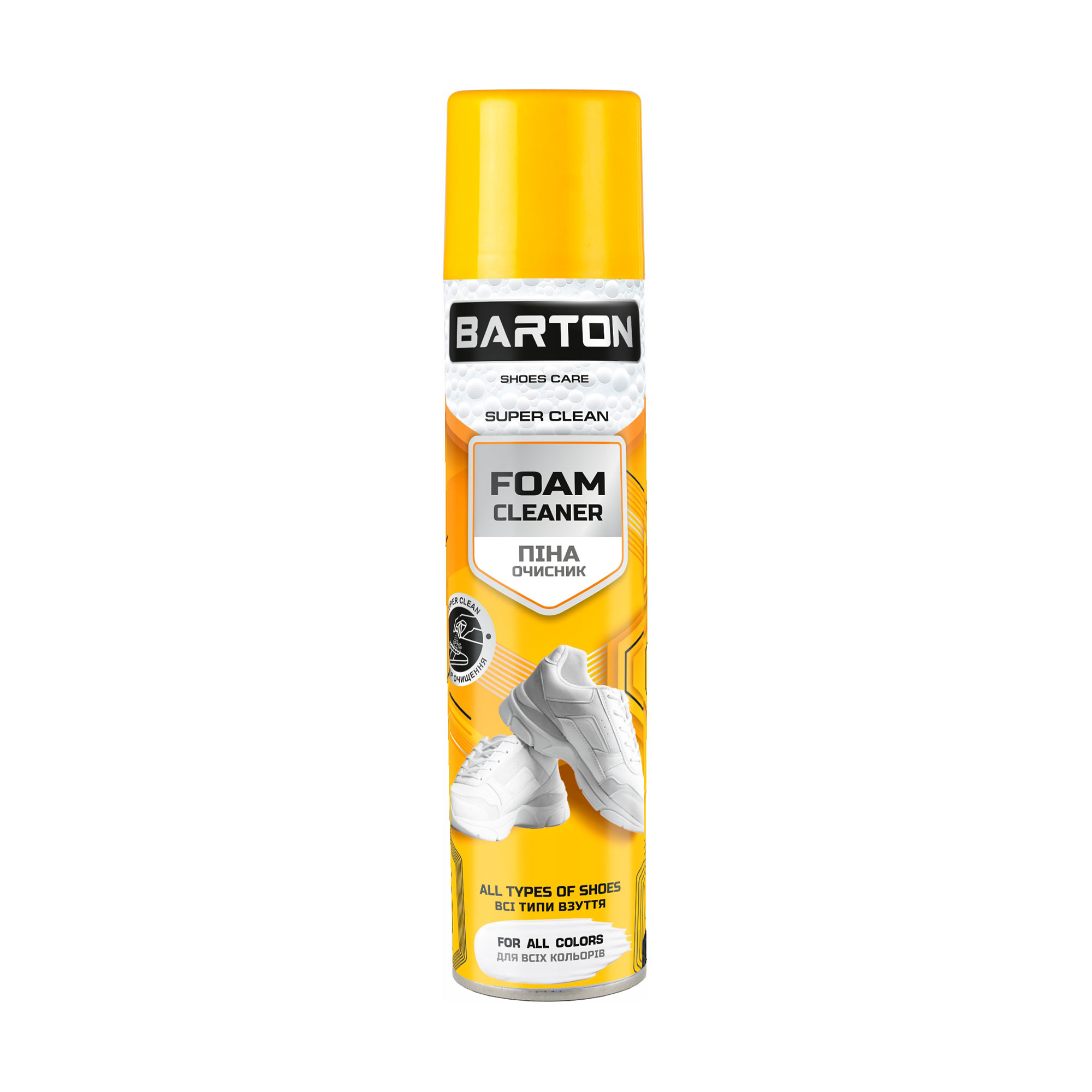 

Пінний очисник для взуття Barton Foam Cleaner, 300 мл (аерозоль)