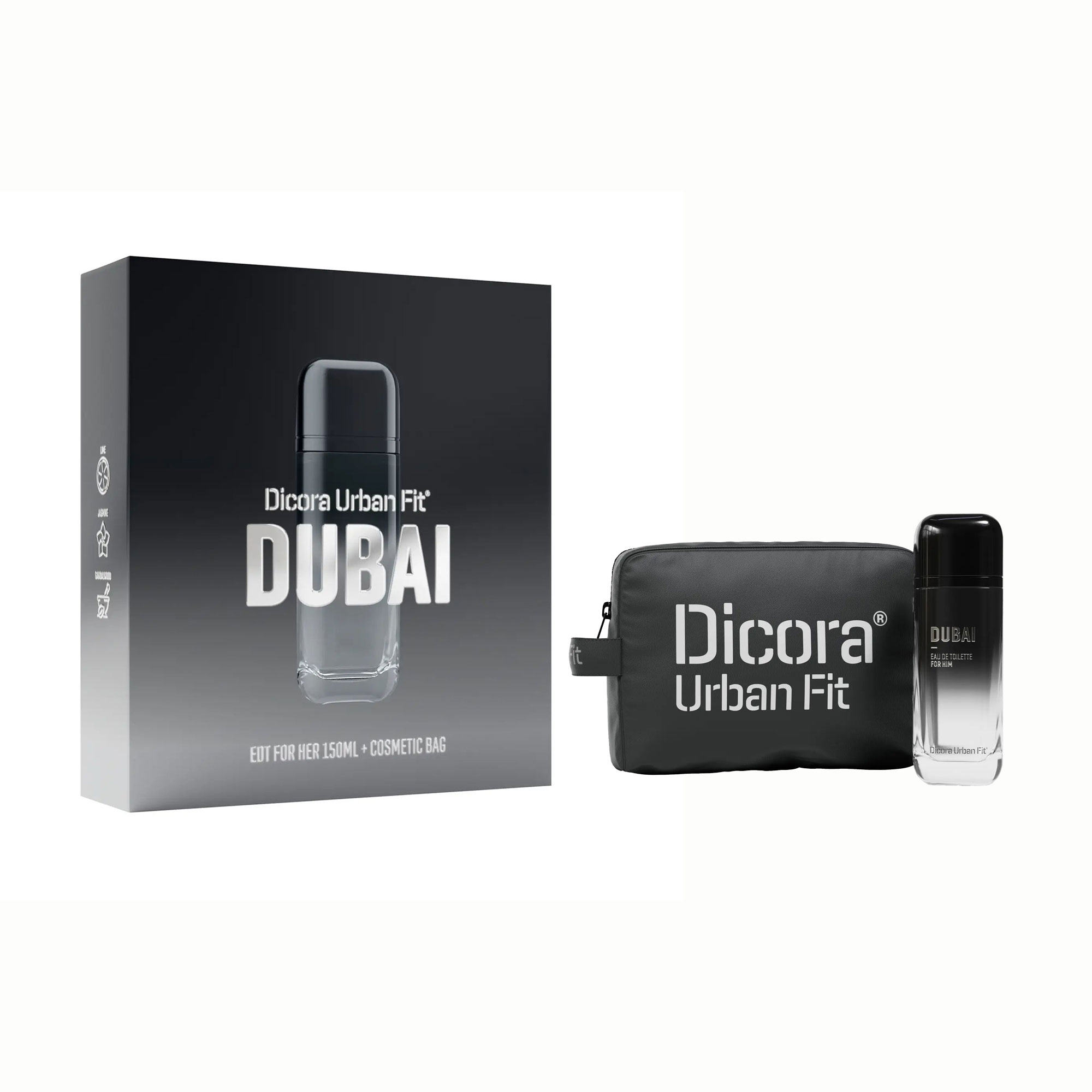 

Уцінка! Парфумований набір чоловічий Dicora Urban Fit Dubai (туалетна вода, 150 мл + косметичка)