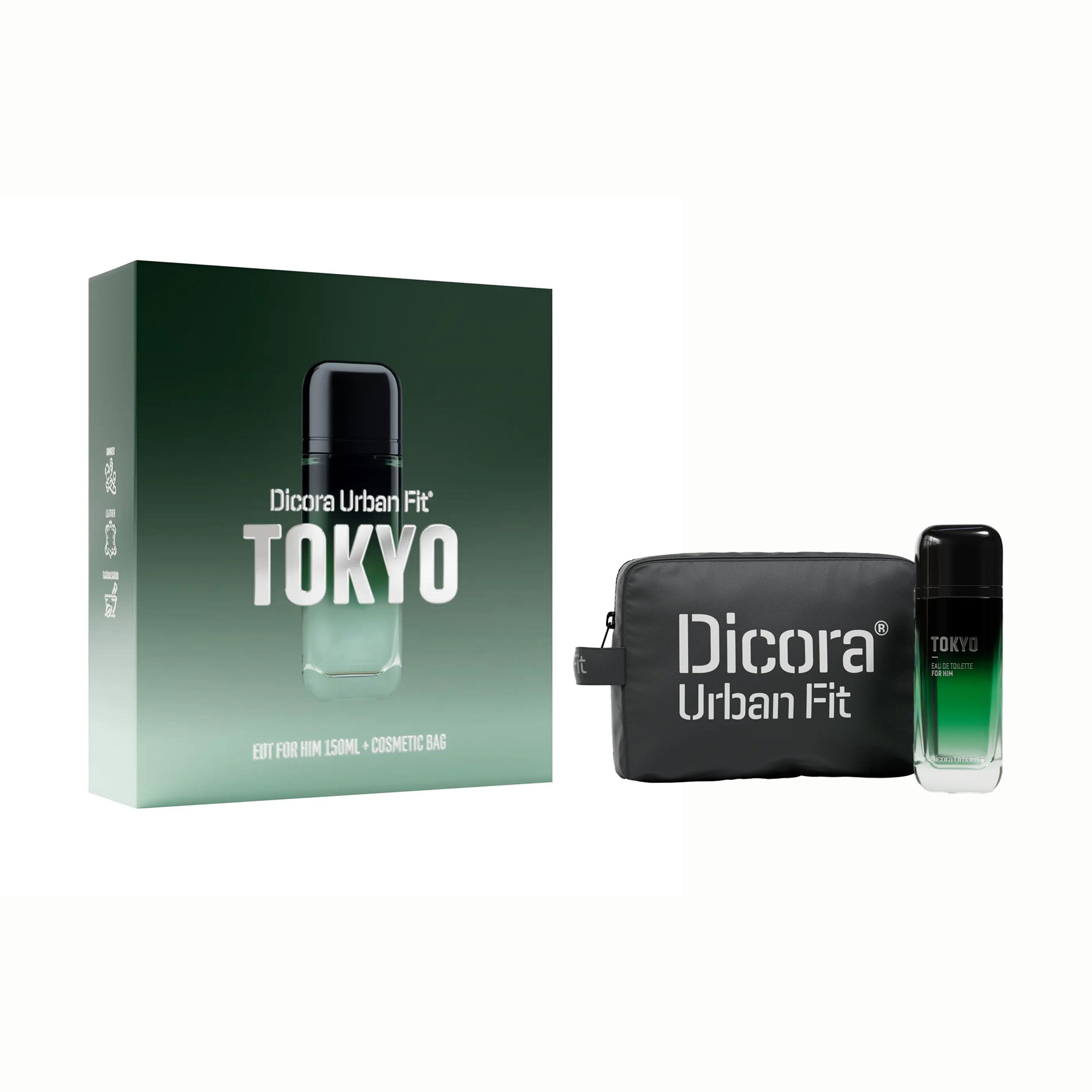 Парфумований набір чоловічий Dicora Urban Fit Tokyo (туалетна вода, 150 мл + косметичка)