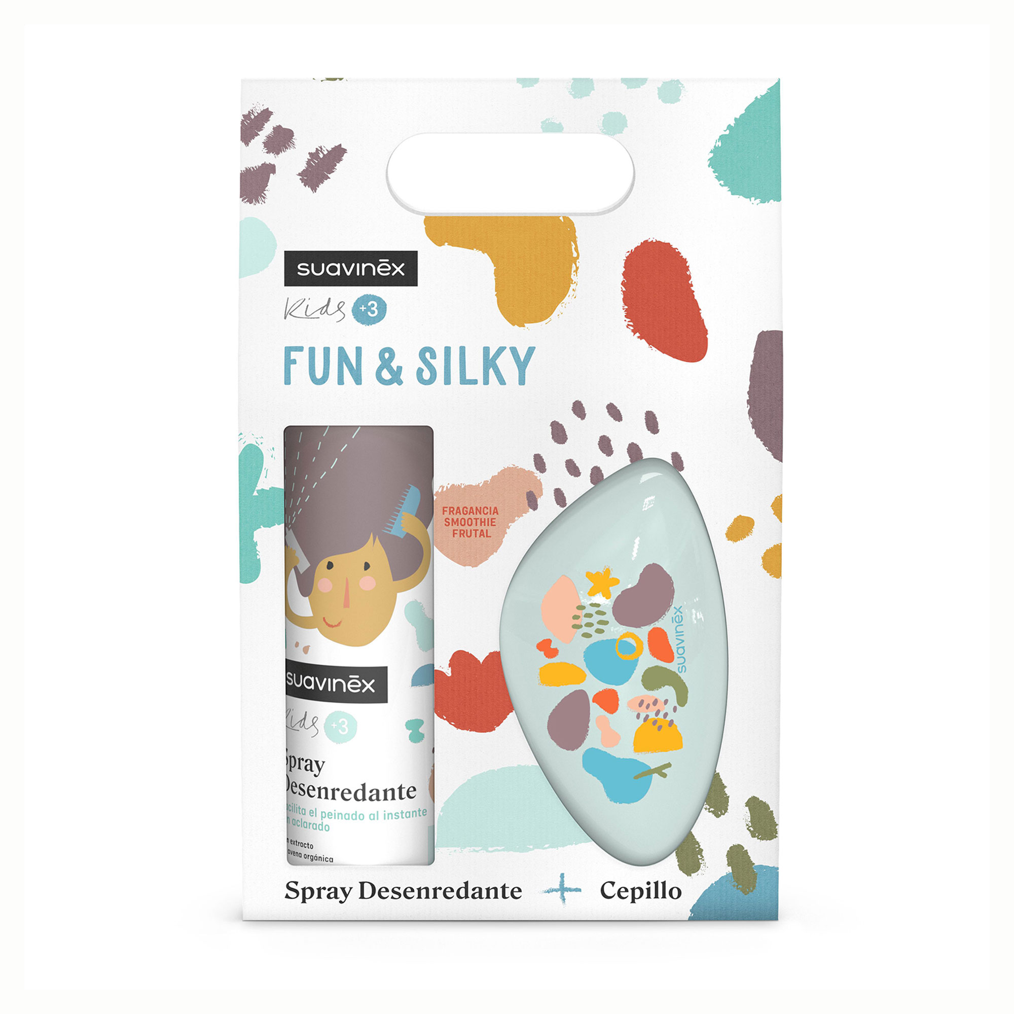 

Уцінка! Дитячий набір для розчісування волосся Suavinex Kids Fun & Silky, від 3 років (спрей, 250 мл + щітка, 1 шт)