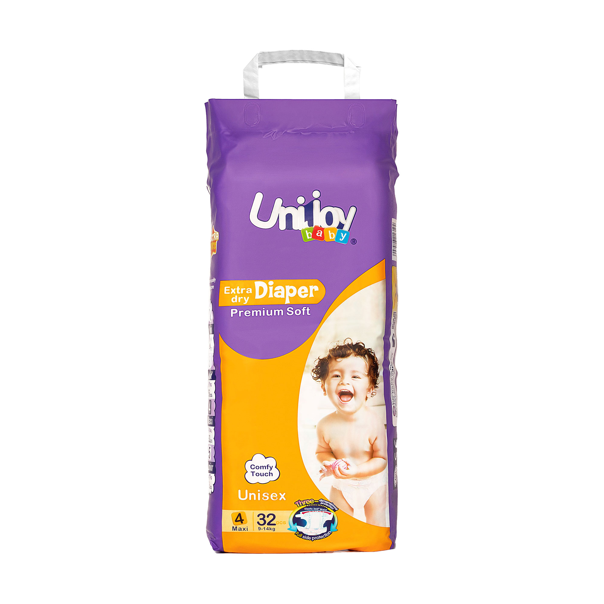 Підгузки Unijoy Premium Soft розмір L (9-14 кг), 32 шт