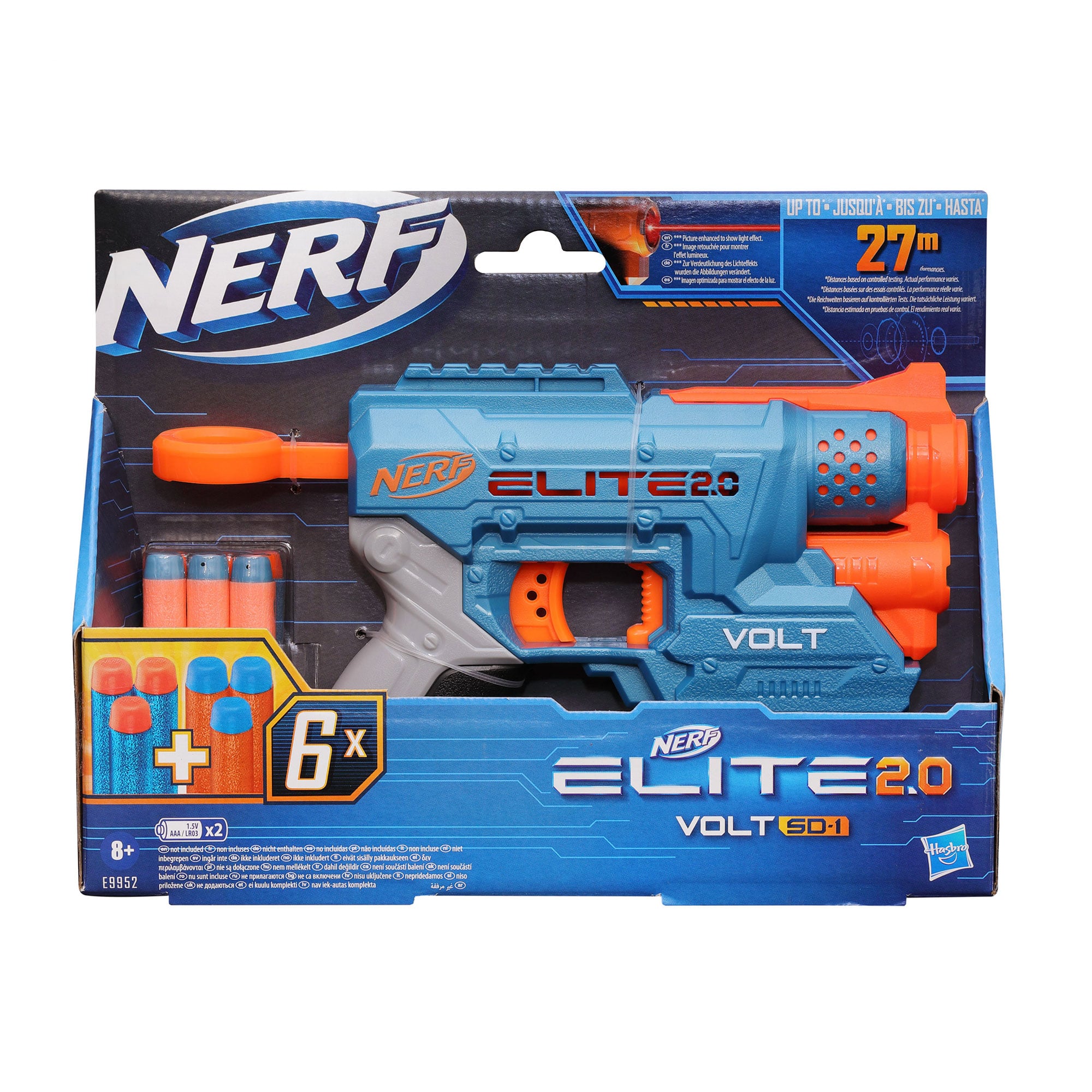 

Іграшковий бластер Nerf Elite 2.0 Volt SD-1, 26.7*5.72*20.3 см, від 8 років, 6 стріл (E9952)
