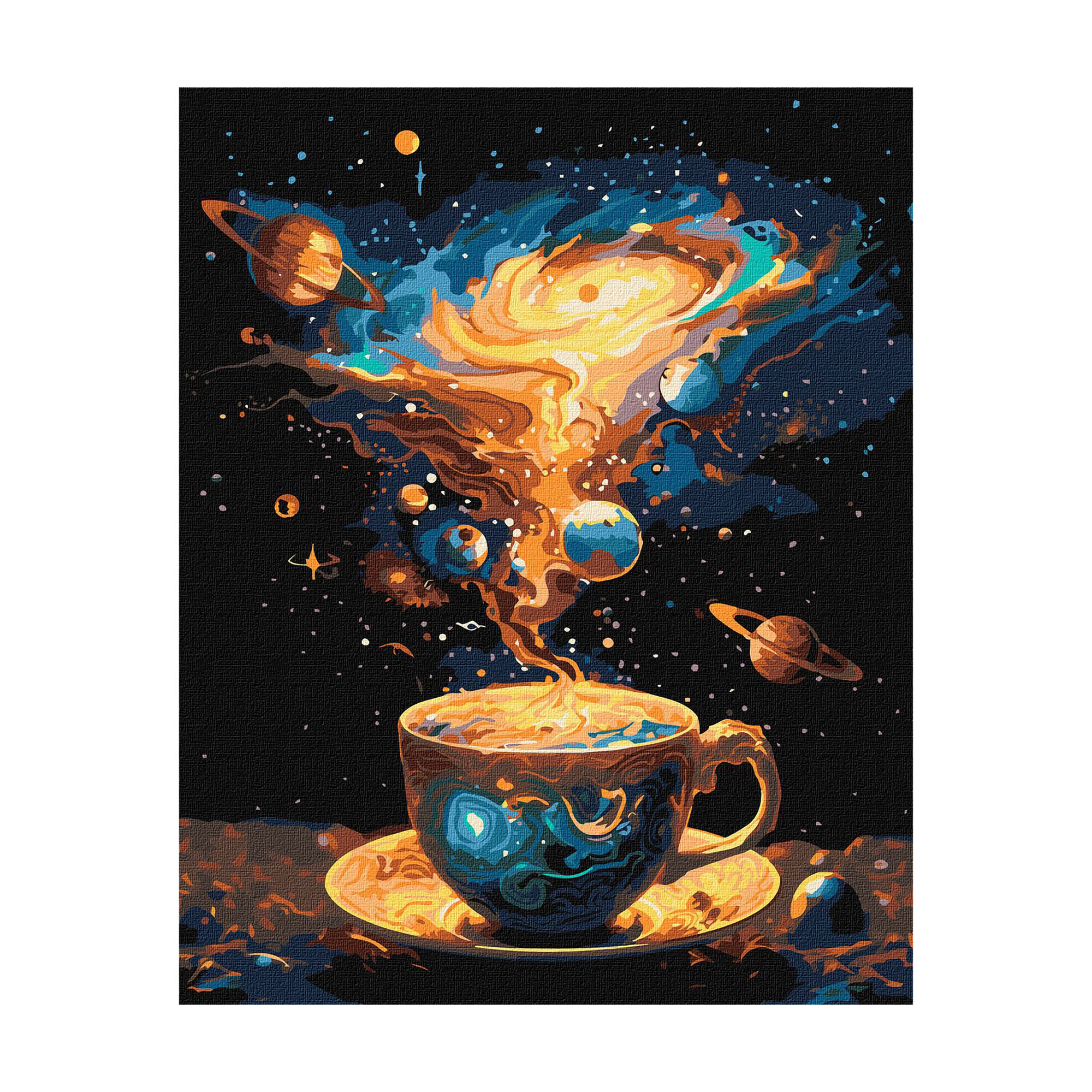 

Картина за номерами Ideyka Космічне чаювання з фарбами металік, 40*50 см (KHO5124)