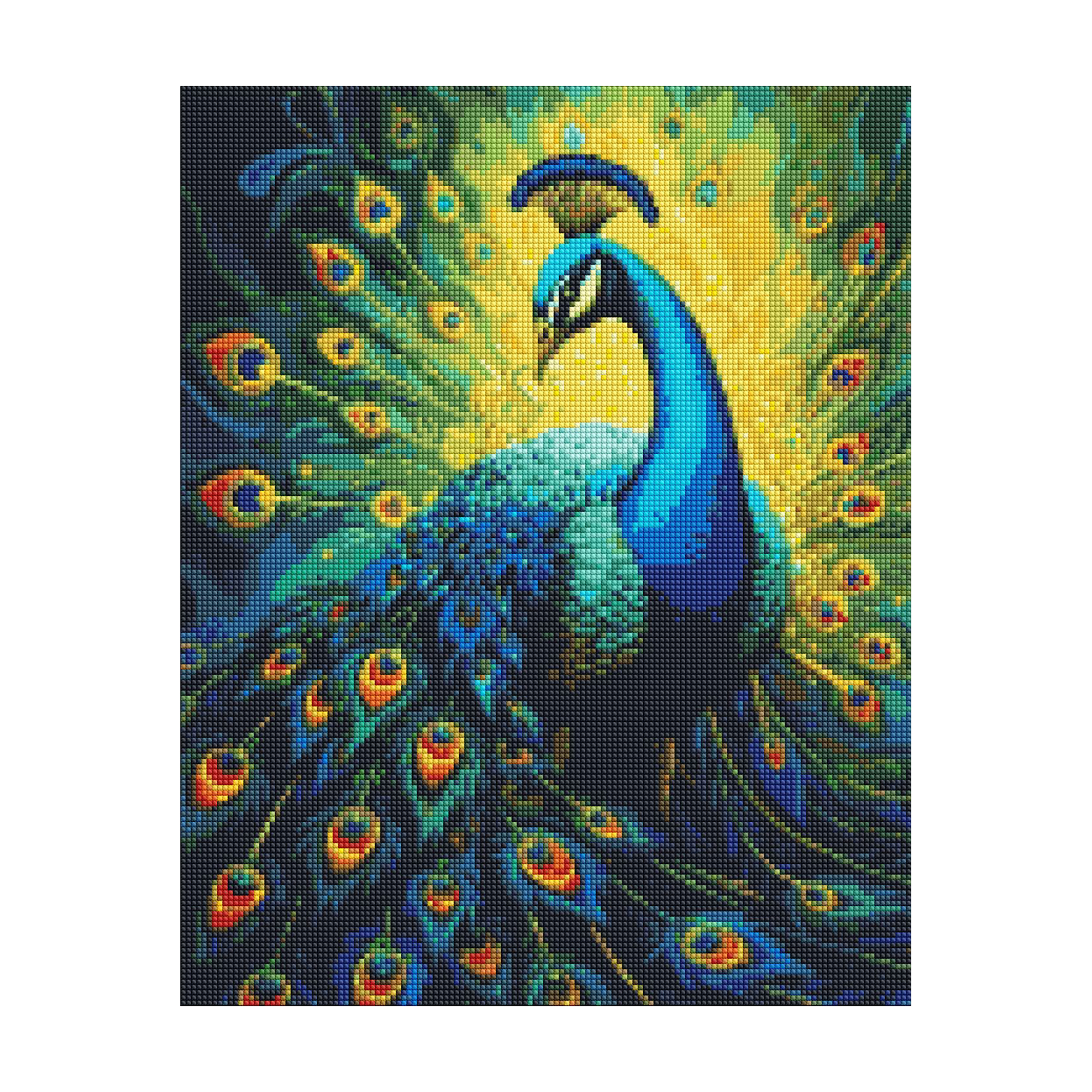 

Алмазна мозаїка Ideyka Витончений павич, з АВ стразами, 40*50 см (AMO7868)