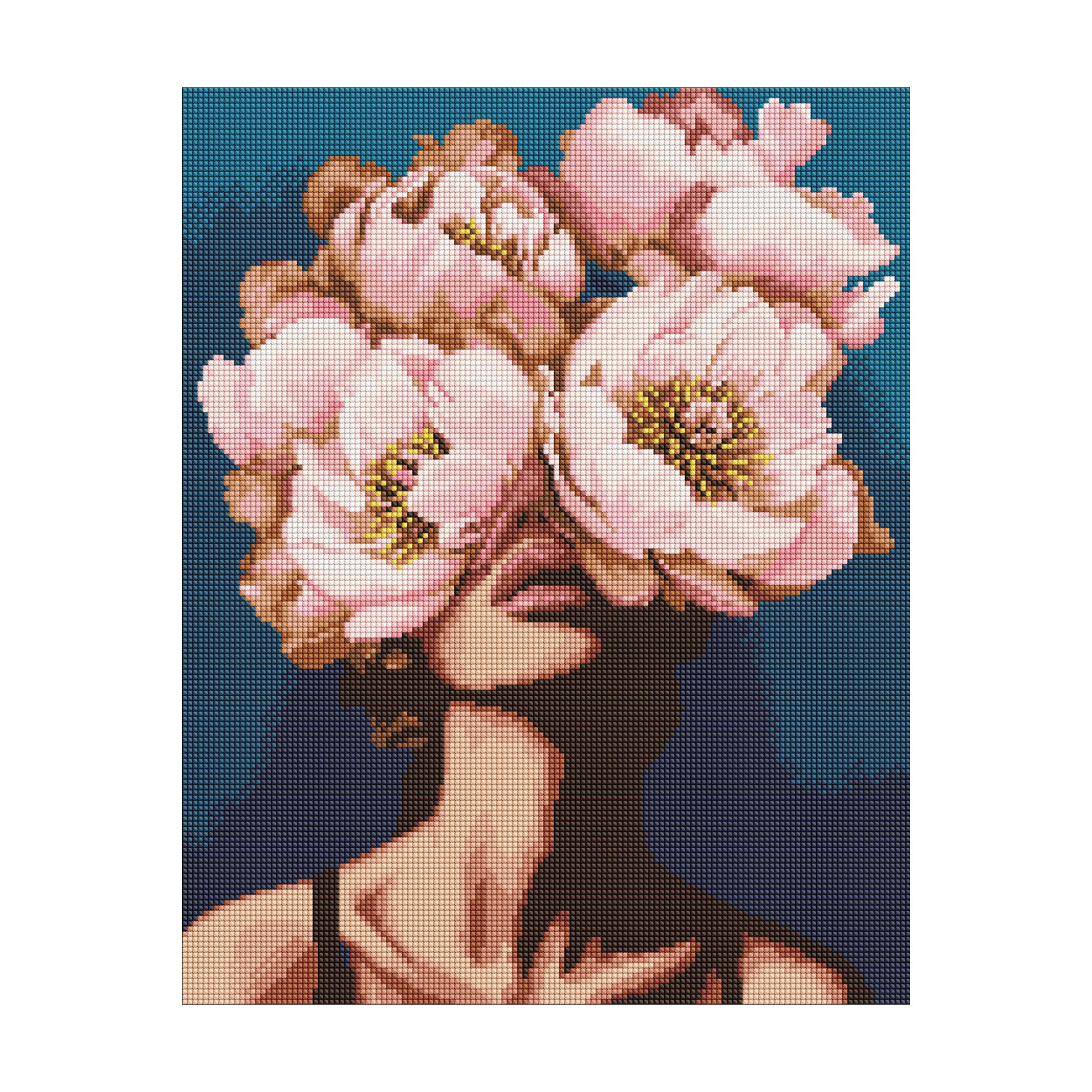 

Алмазна мозаїка Ideyka Загадка півоній, з АВ стразами, 40*50 см (AMO7989)