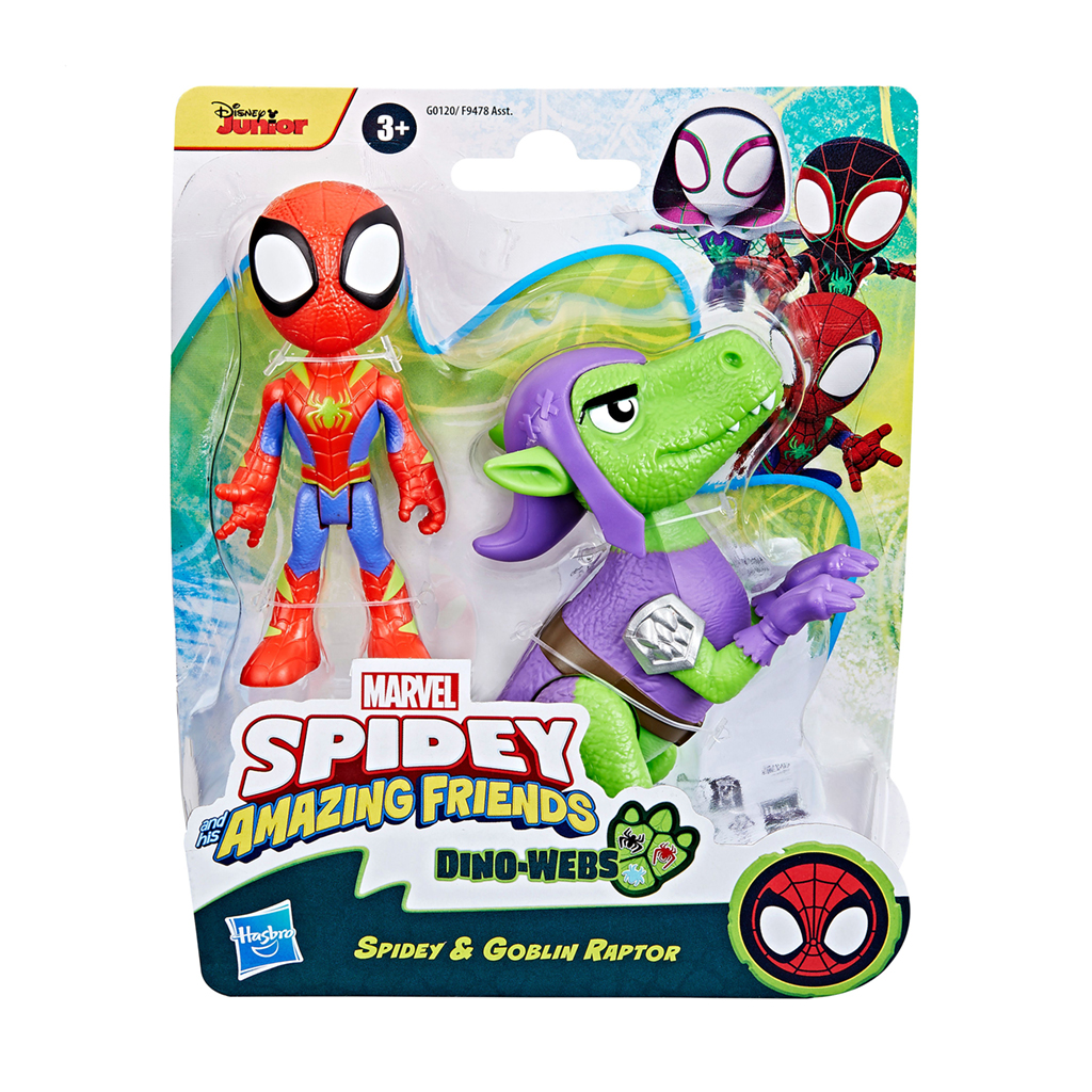 

Ігрові фігурки Marvel Toys Spidey & Goblin Raptor, від 3 років, 10.16 см, 2 шт (F9478/G0120)