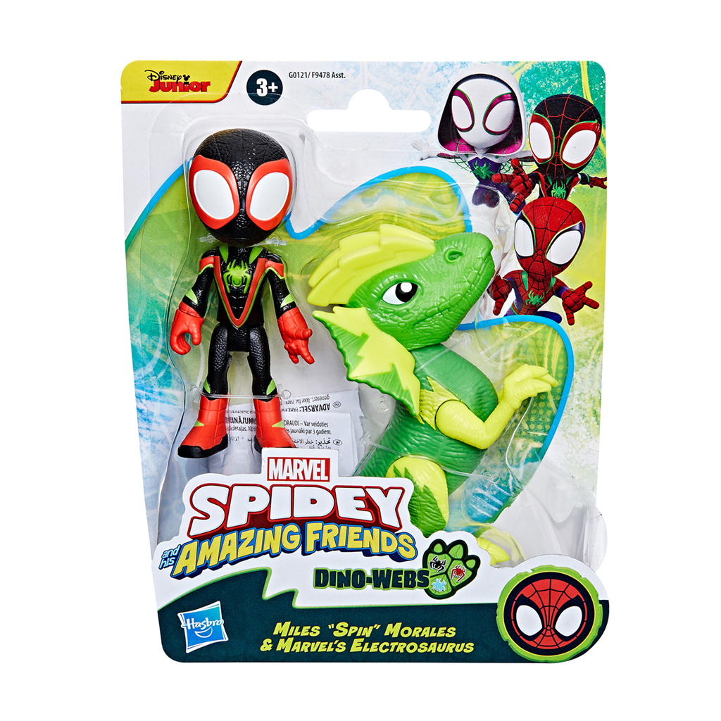 

Ігрові фігурки Marvel Toys Miles Morales & Electrosaurus, від 3 років, 10.16 см, 2 шт (F9478/G0121)