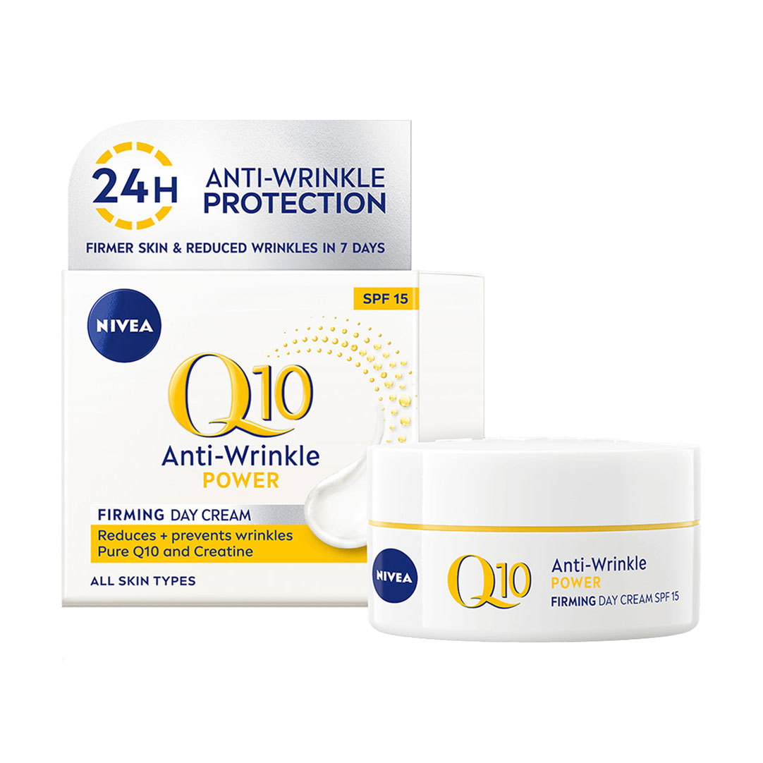

Уцінка! Денний крем для обличчя NIVEA Q10 Power проти зморшок SPF 15, 50 мл