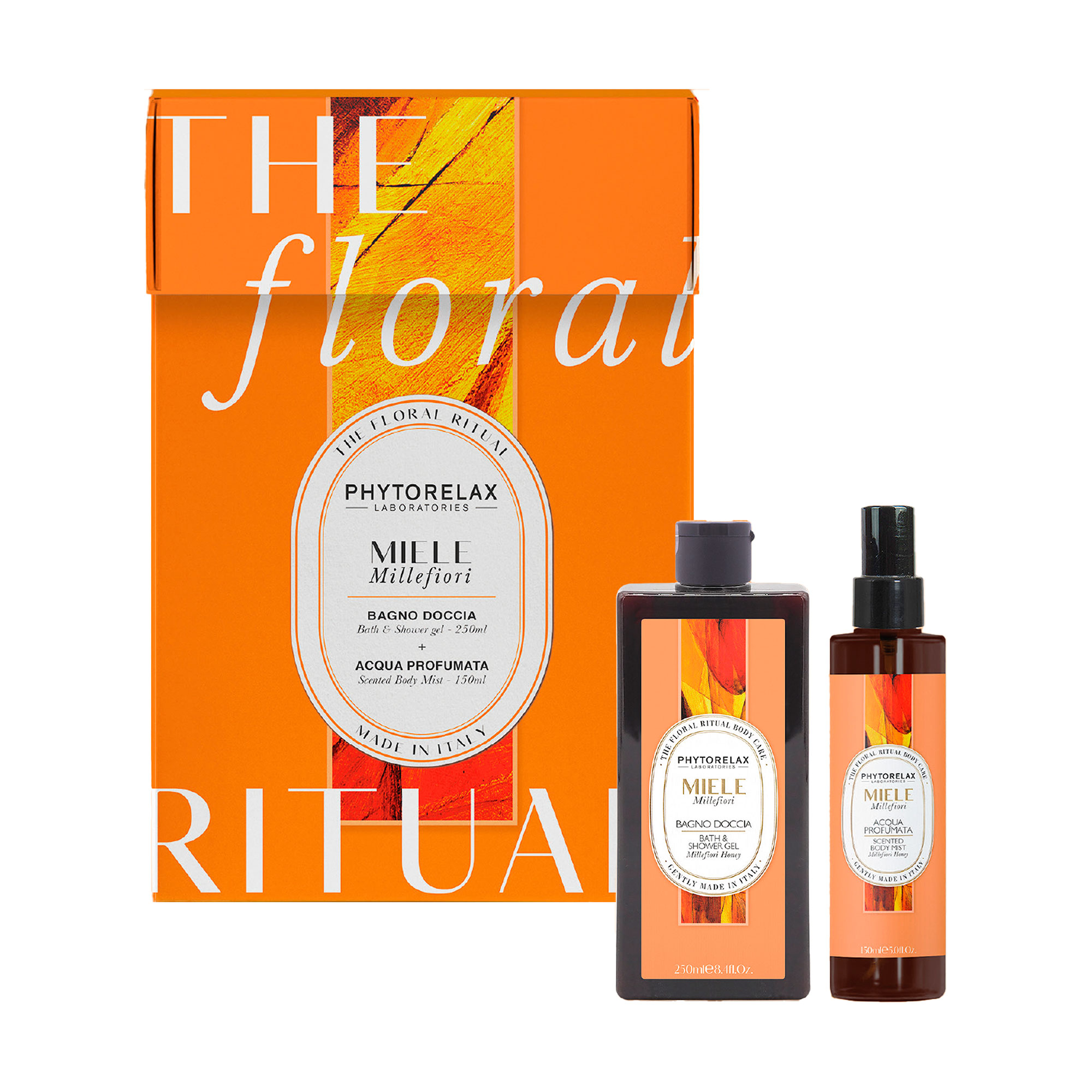 

Уцінка! Набір для тіла Phytorelax Laboratories Millefiori Honey (гель для душу, 250 мл + міст для тіла, 150 мл)
