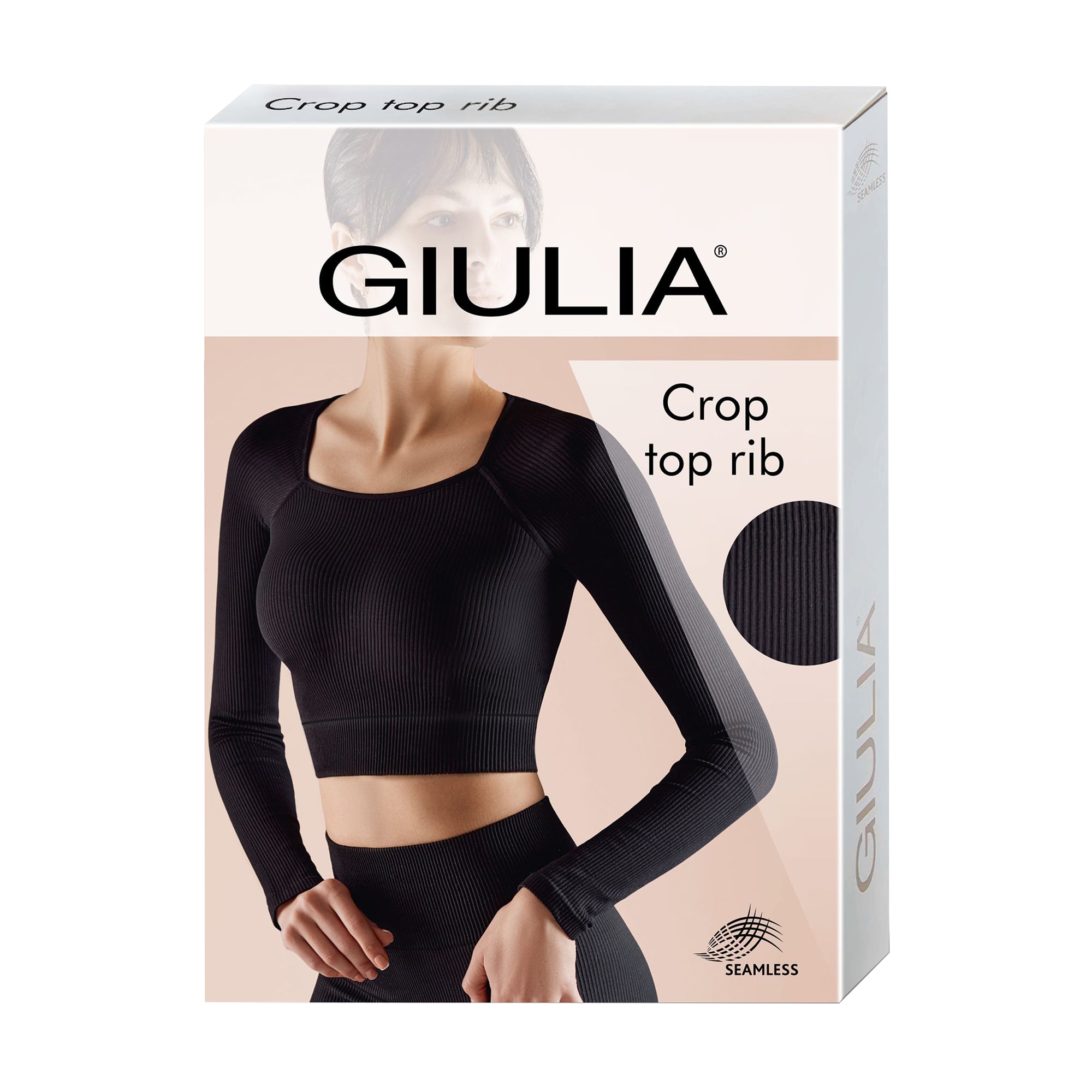 

Уцінка! Спортивний топ жіночий Giulia Crop Top Rib з довгим рукавом, в рубчик, Emerald, розмір універсальний 0