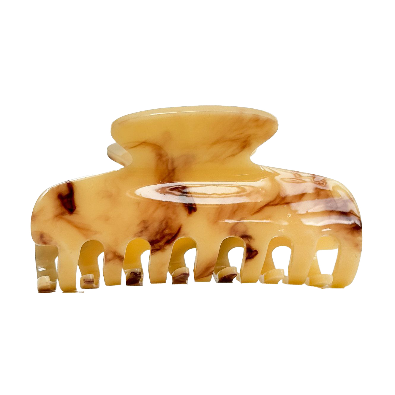 

Заколка для волосся Miso Краб, прямокутна, жовто-коричневі розводи, 8 см, 1 шт (N019-8)