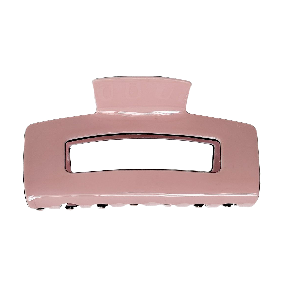 

Уцінка! Заколка для волосся Miso Краб, прямокутна, глянцева, рожевий з чорним кантом, 8.5 см, 1 шт (N019-9)