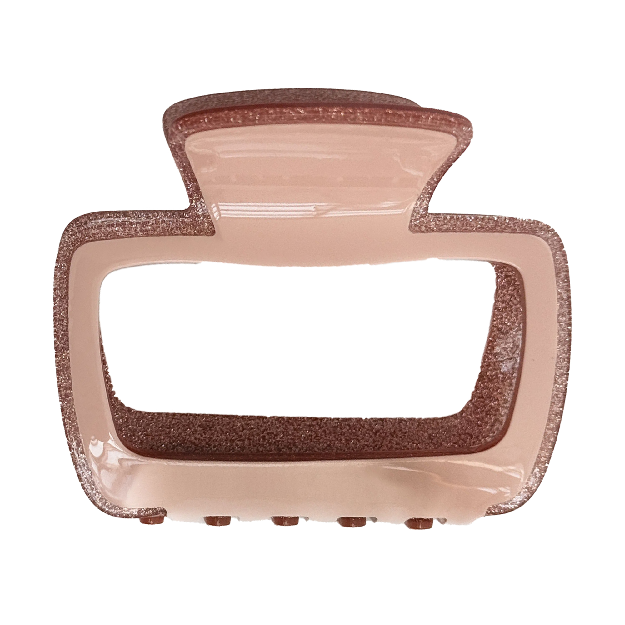 

Заколка для волосся Miso Краб тонкий квадрат, блискуча, рожева, 6 см, 1 шт (N021/17)