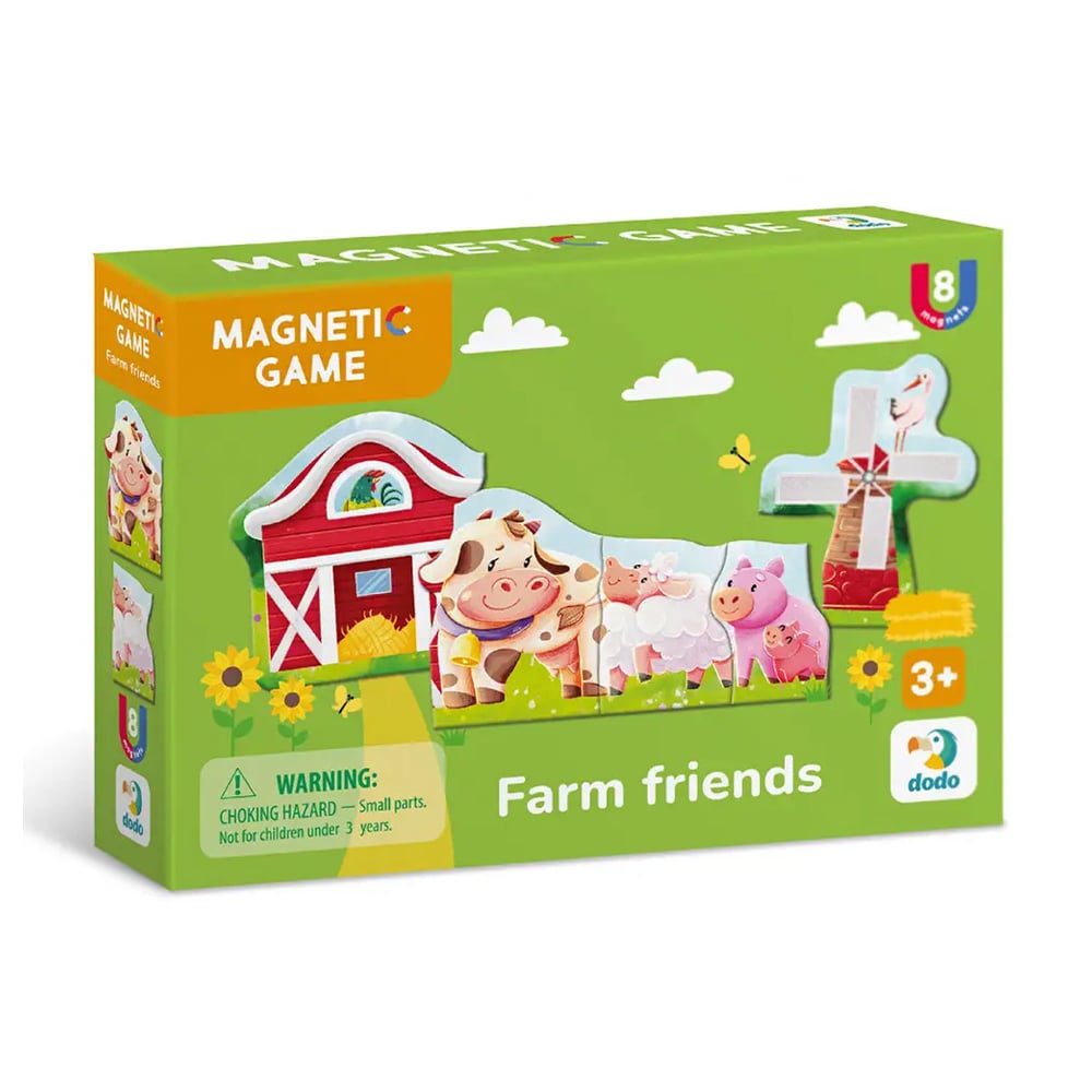 

Магнітна гра DoDo Друзі з ферми, 14*10*3 см, від 3 років, 8 магнітів (200255)