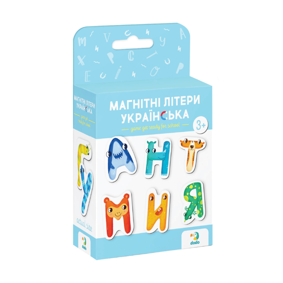 

Магнітна гра DoDo Українська абетка, 12*7*7 см, від 3 років, 33 елементи (200211)
