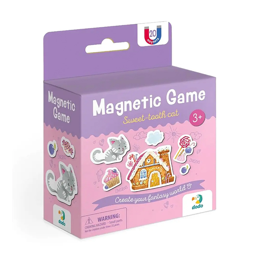 

Магнітна гра DoDo Котик-ласунчик, 14*10*5 см, від 3 років, 20 елементів (200233)
