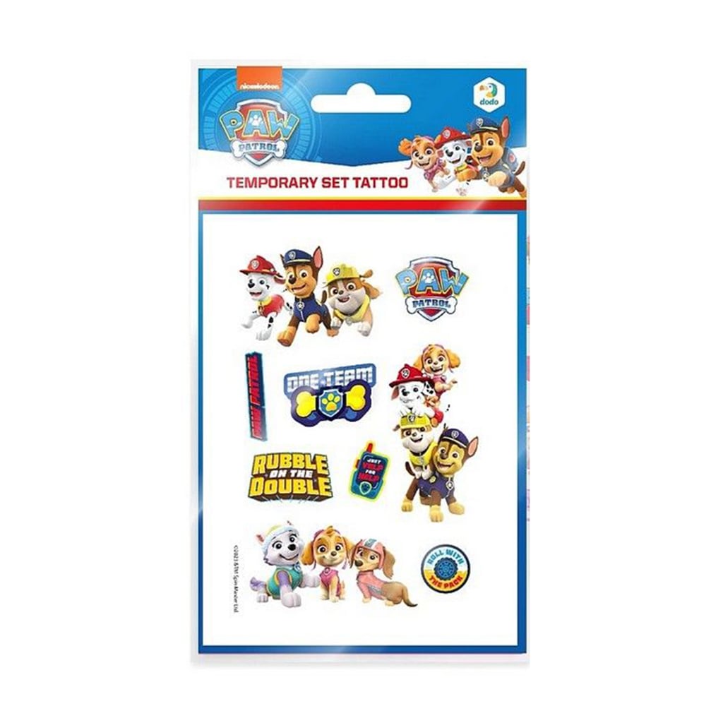 

Набір дитячих тимчасових татуювань DoDo Paw Patrol, 4 аркуша, від 3 років, 20*11.5 см (200435)