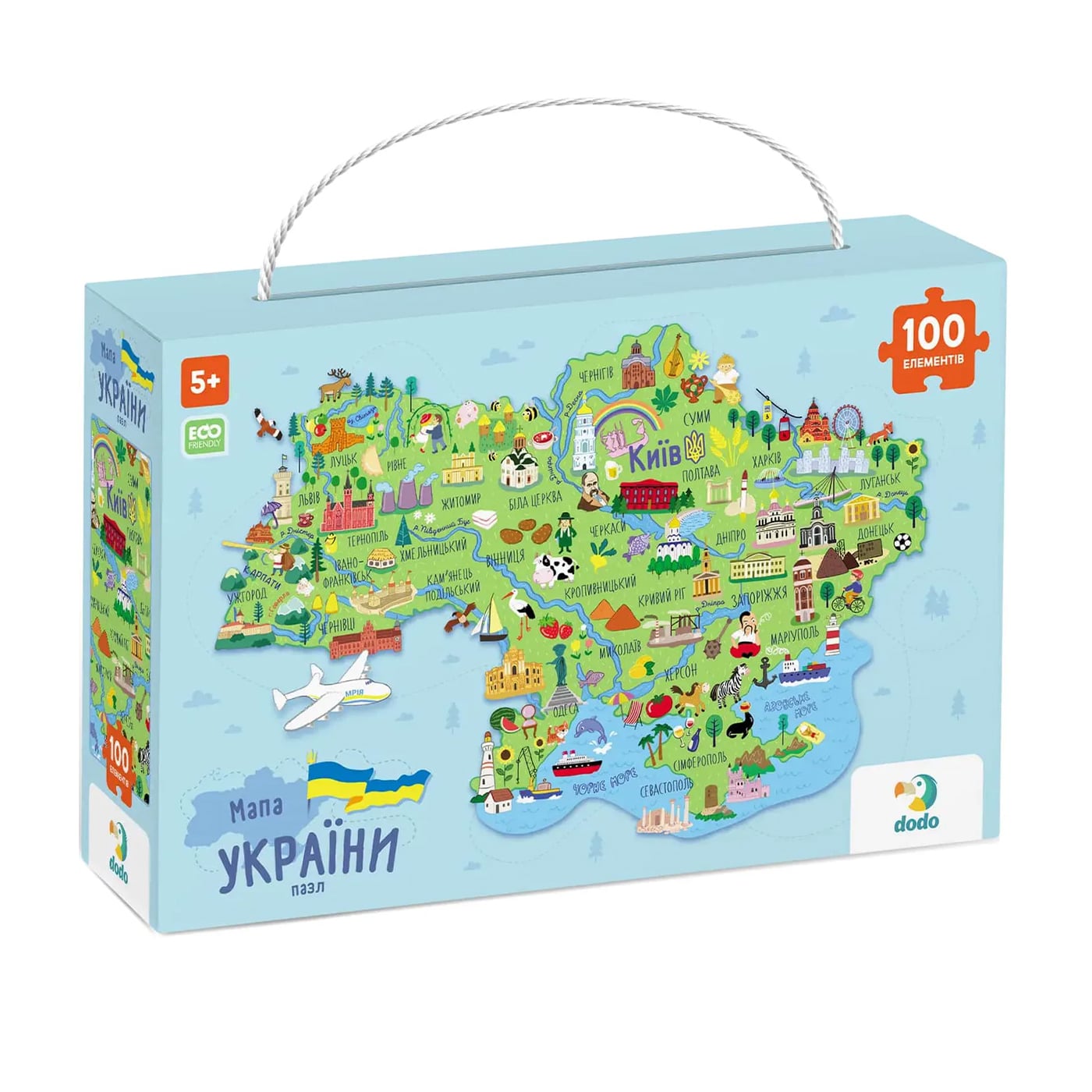 

Пазли DoDo Мапа України, 46*64 см, від 5 років, 100 елементів (300267)