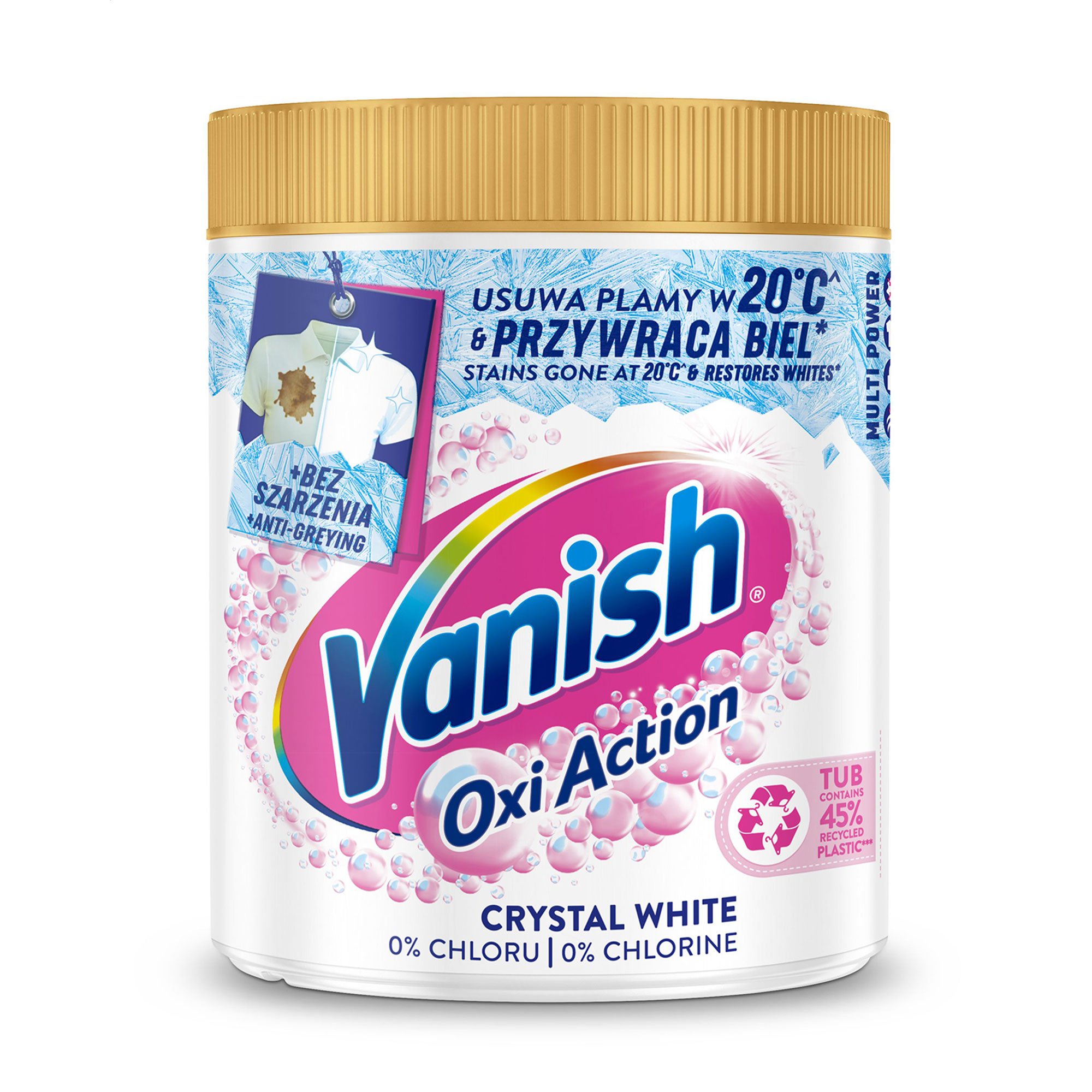 

Засіб для видалення плям та вибілювач для тканин Vanish Oxi Action Crystal White, 970 г