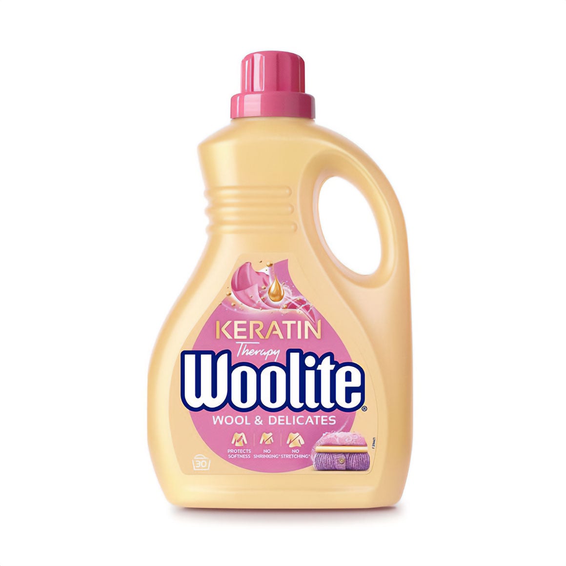 

Рідкий засіб для прання Woolite Keratin Therapy Wool & Delicates для вовни та делікатних тканин, з кератином, 30 циклів прання, 1.8 л